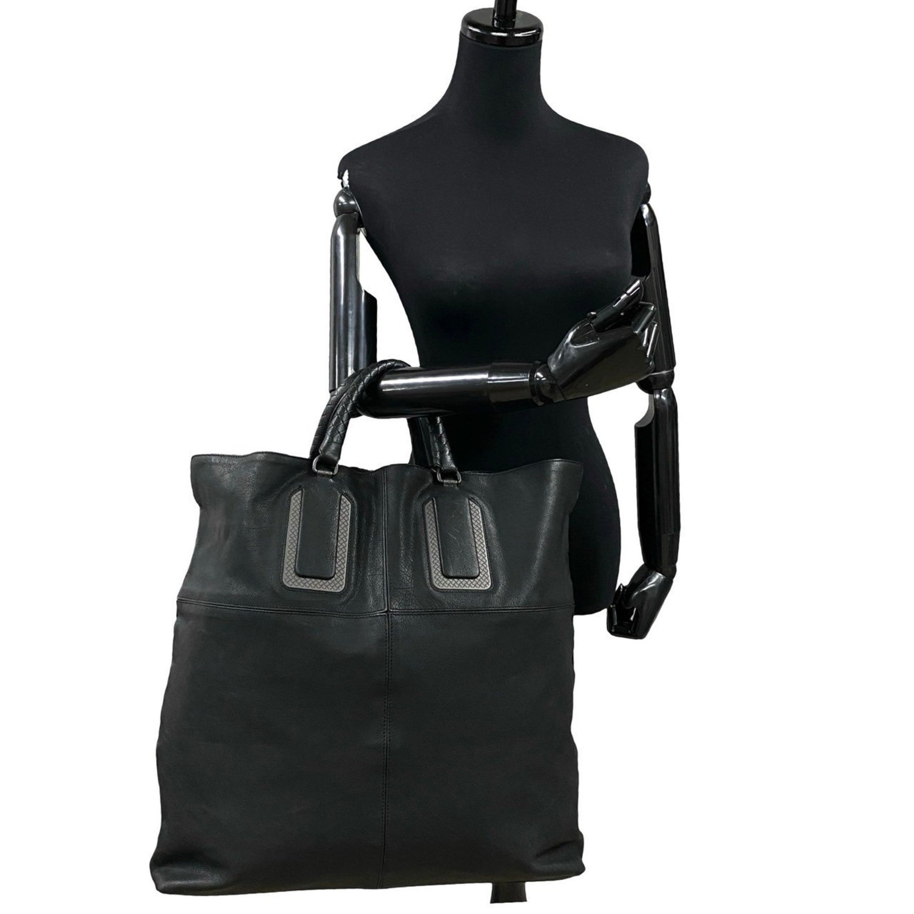 BOTTEGA VENETA Intrecciato Leather Tote Bag, Genuine Leather