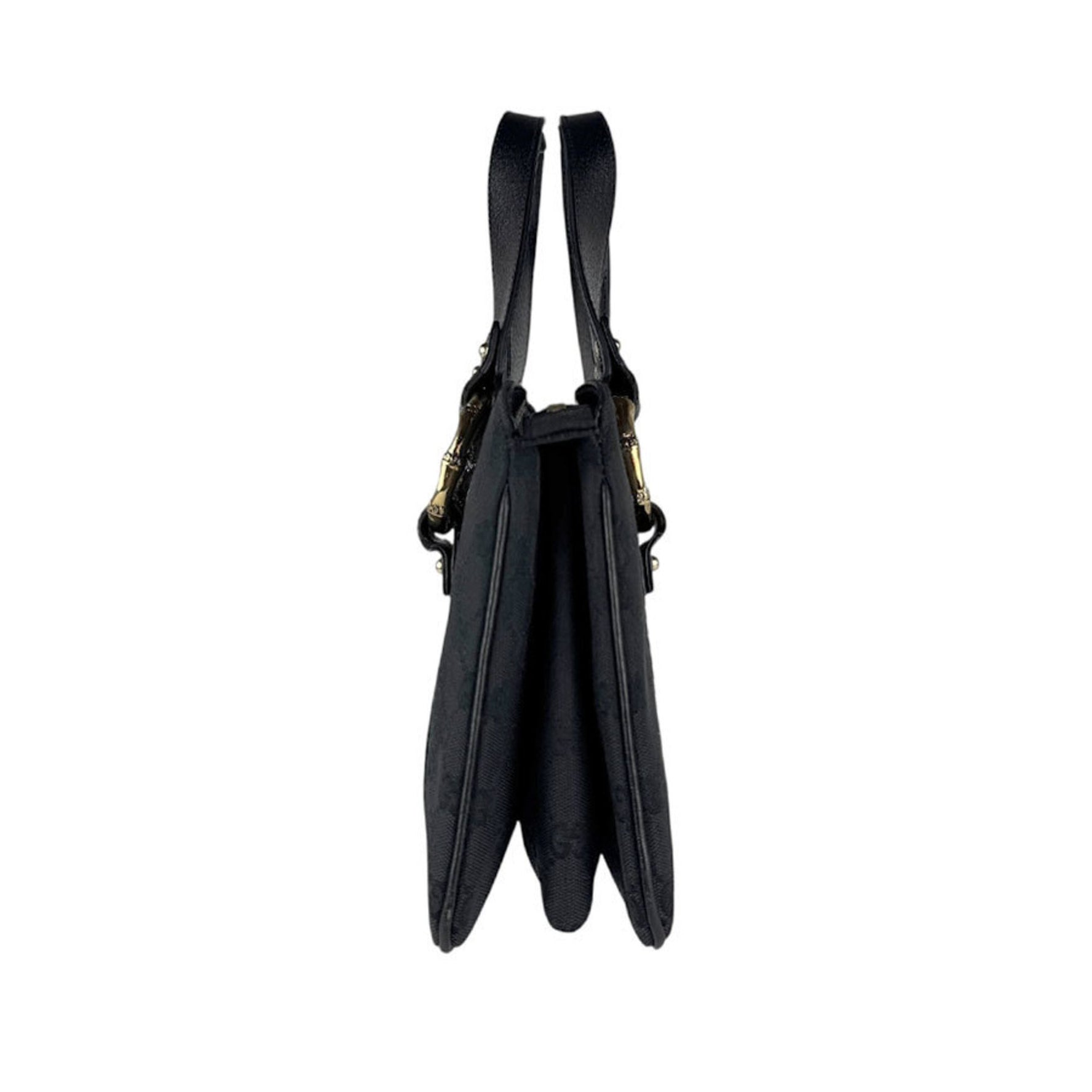 Gucci GG Canvas Leather Handbag in