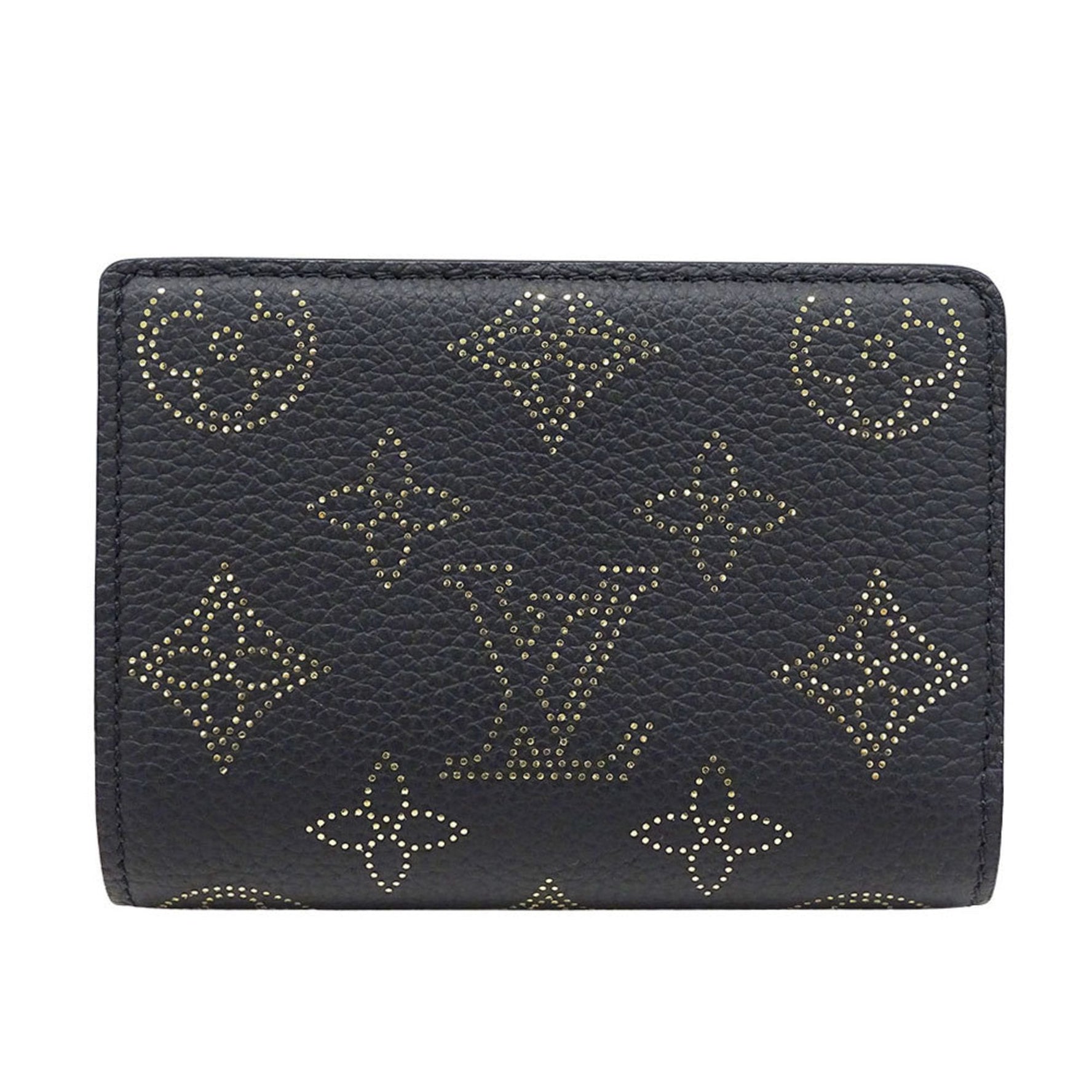 Louis Vuitton Monogram Mahina Portefeuille Claire Noir Black Bifold Wallet Compact Mini