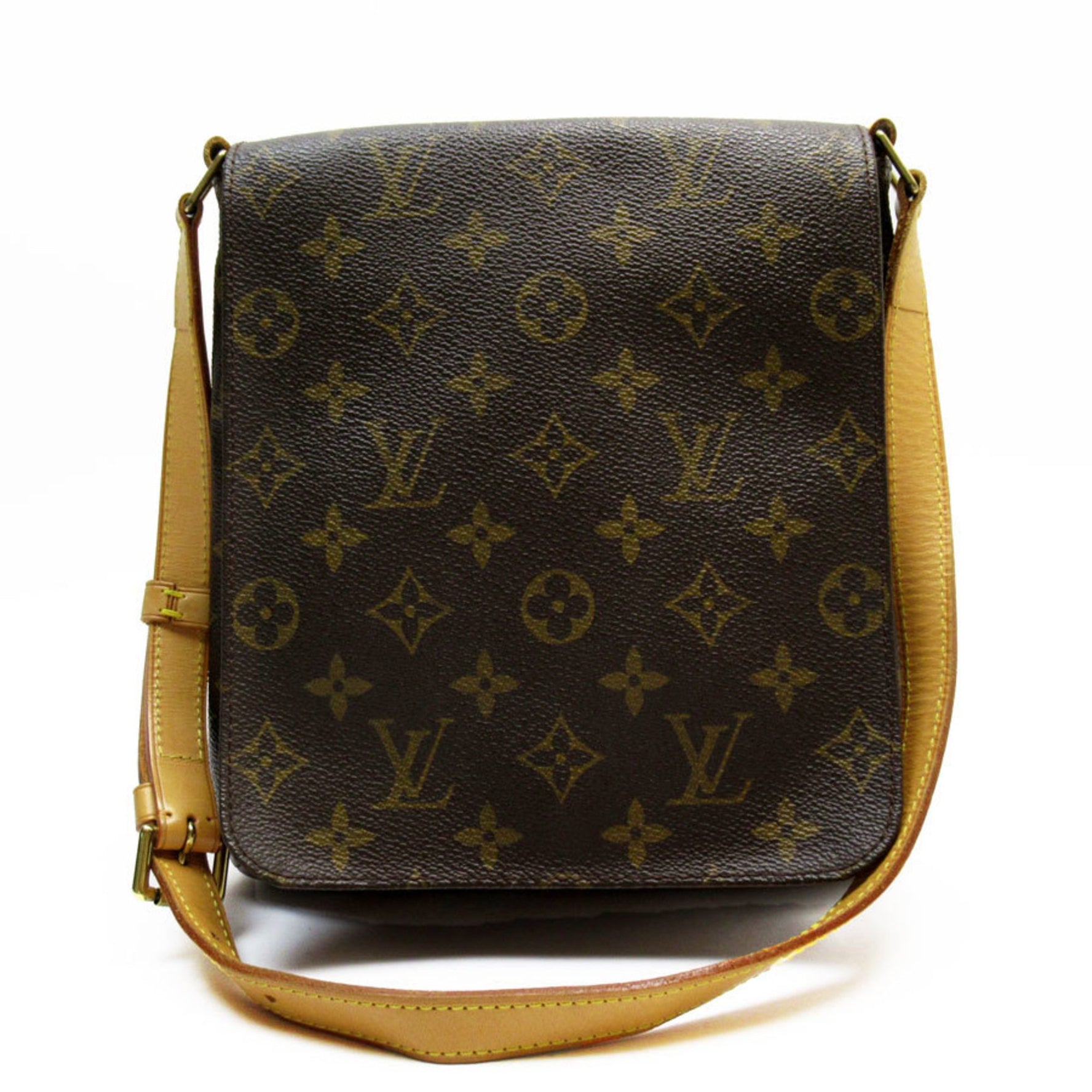 Louis Vuitton LOUIS VUITTON Shoulder Bag Monogram Musette Salsa Short Canvas Brown Women's M51258 t19492g