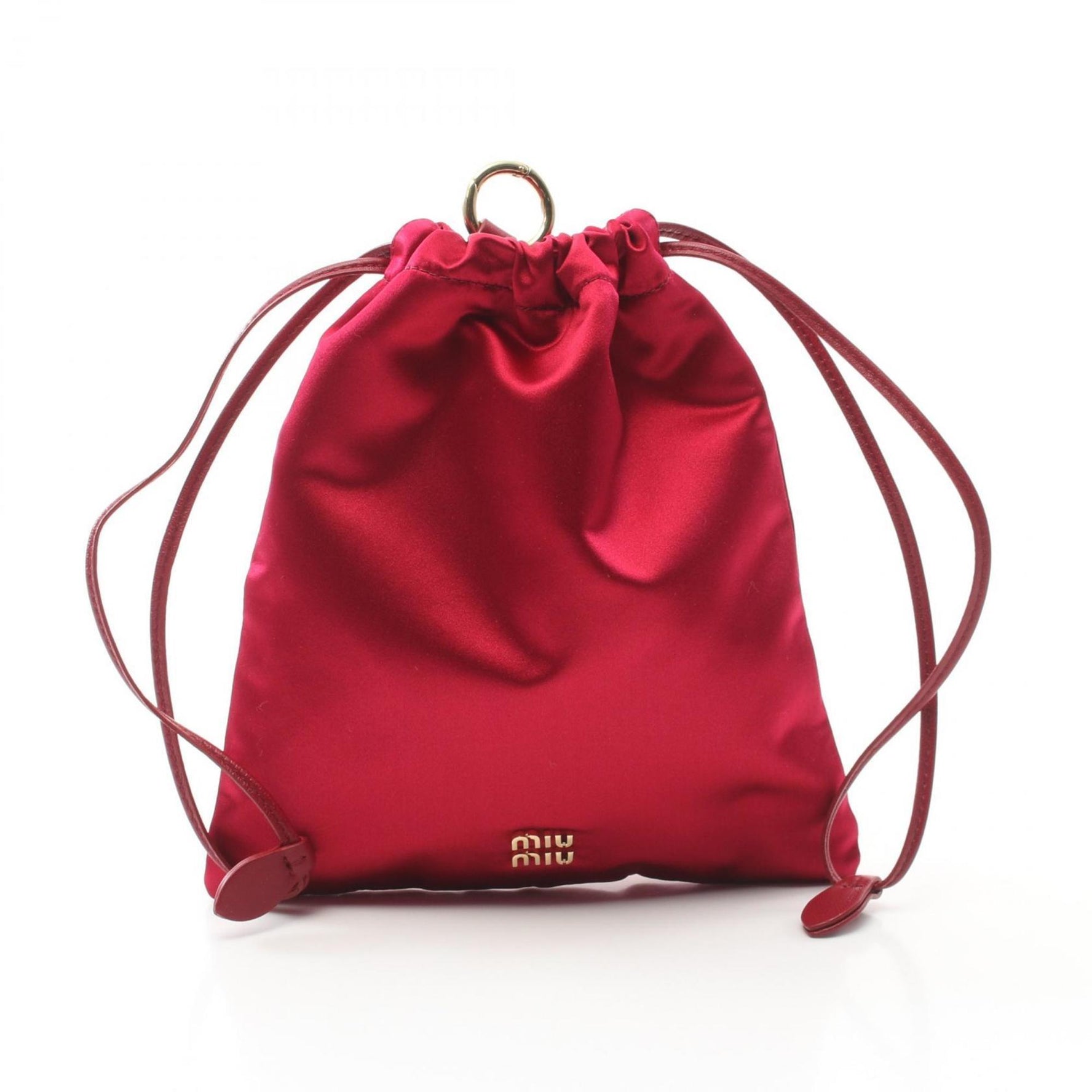 Miu Miu Miu DUCHESSE Pouch Fabric Red