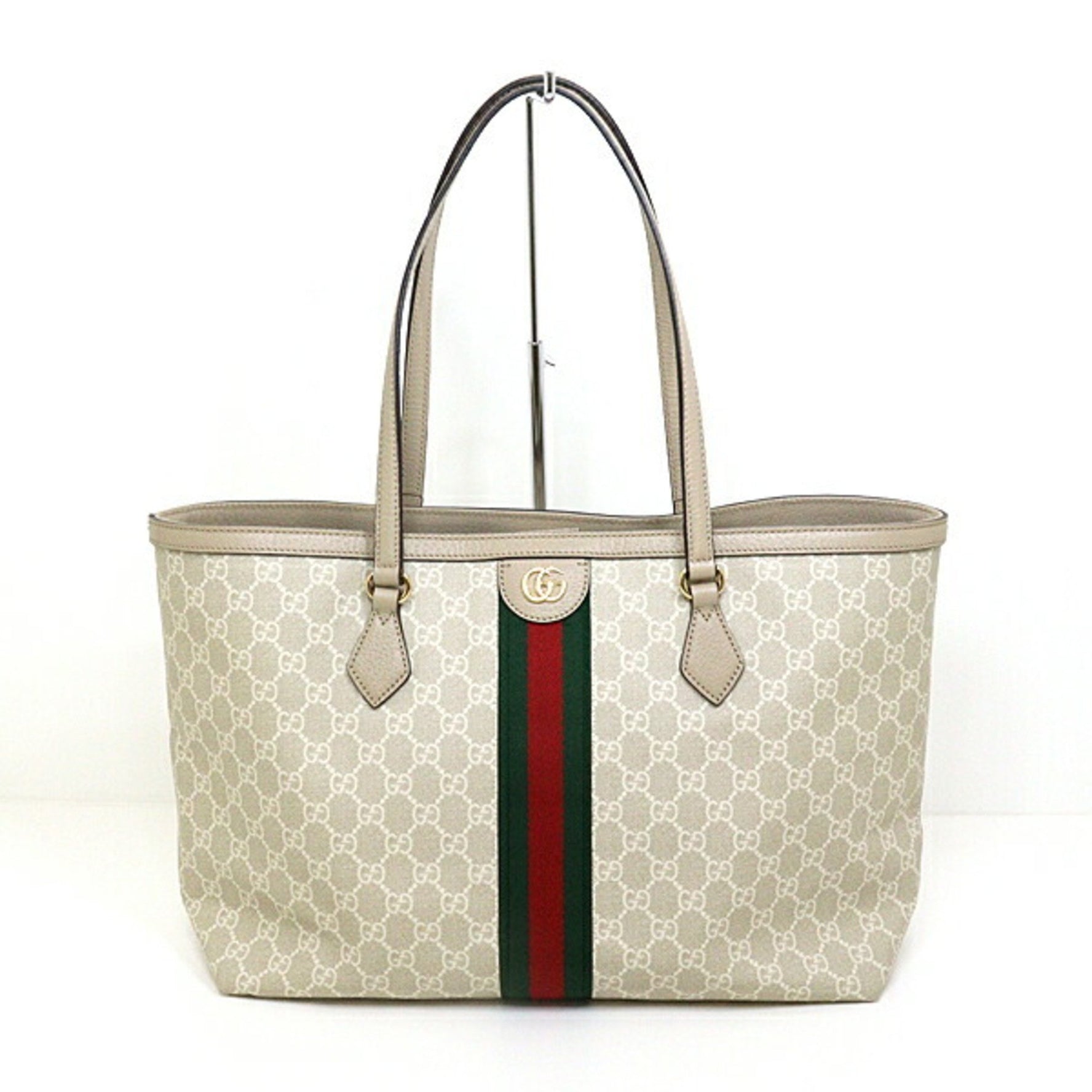 GUCCI Ophidia Medium Tote Bag GG Supreme Canvas Beige