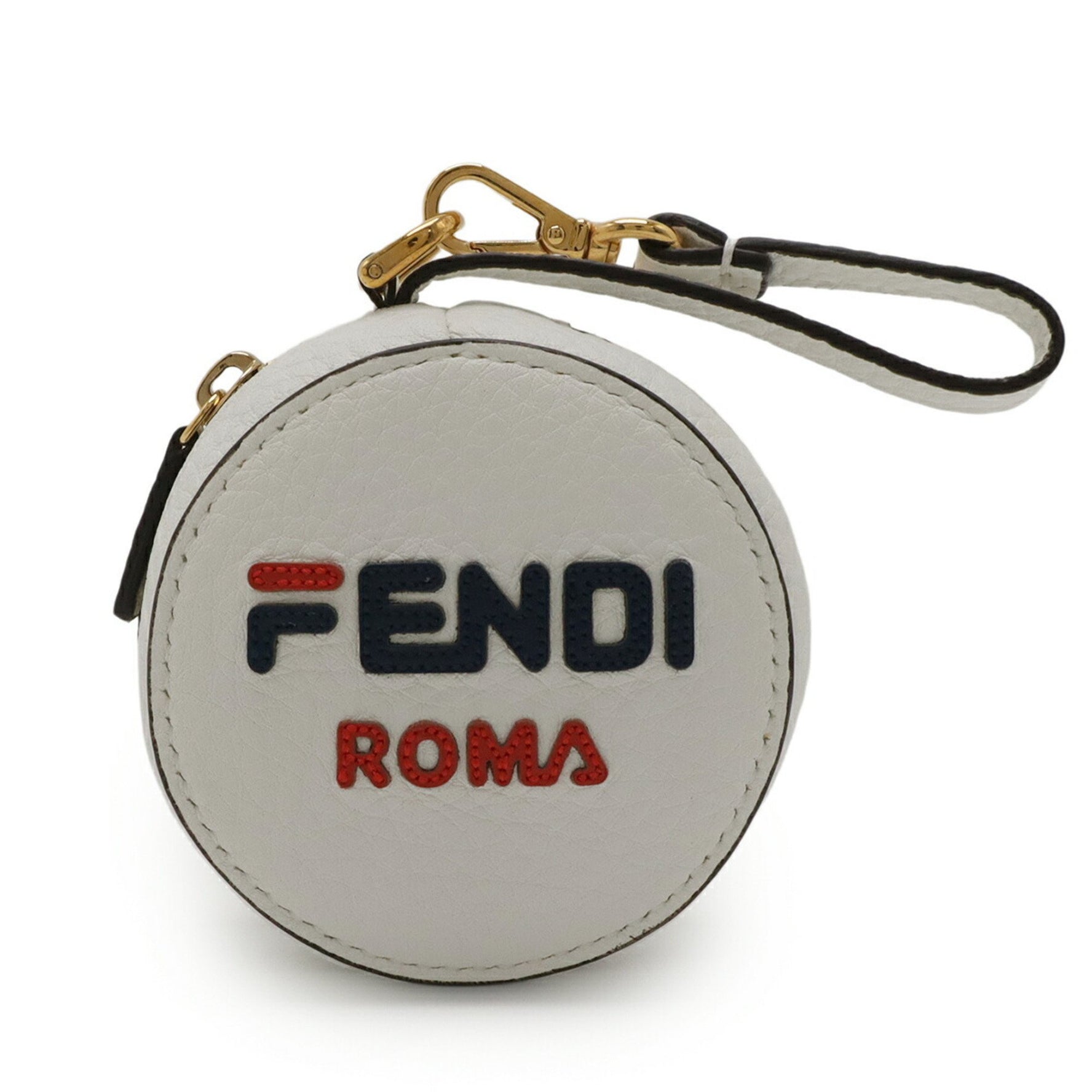 FENDI Fendimania FILA Collaboration Eco Bag Backpack Rucksack Nylon Leather White Multicolor