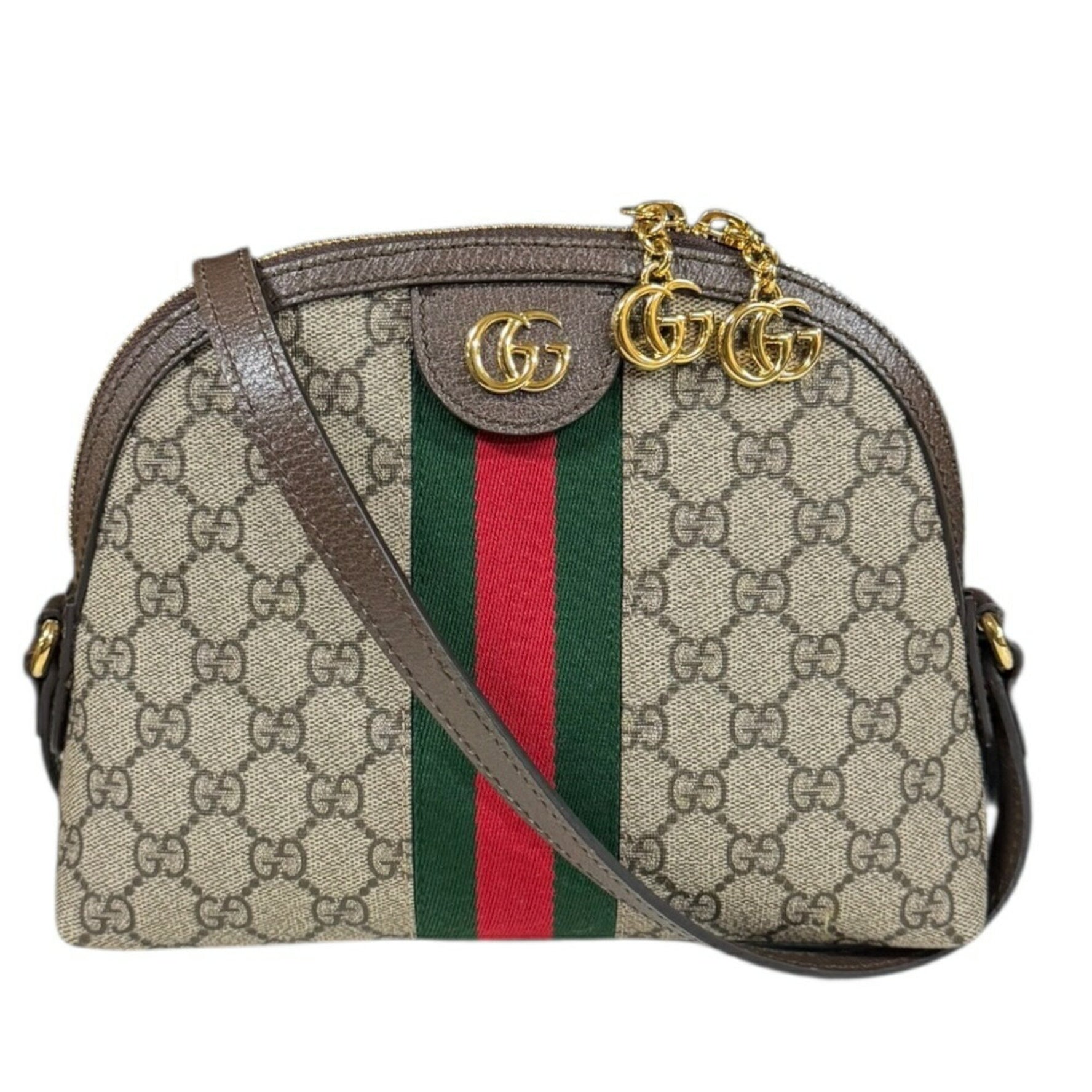 Gucci Small Ophidia Shoulder Bag GG Supreme Canvas Beige