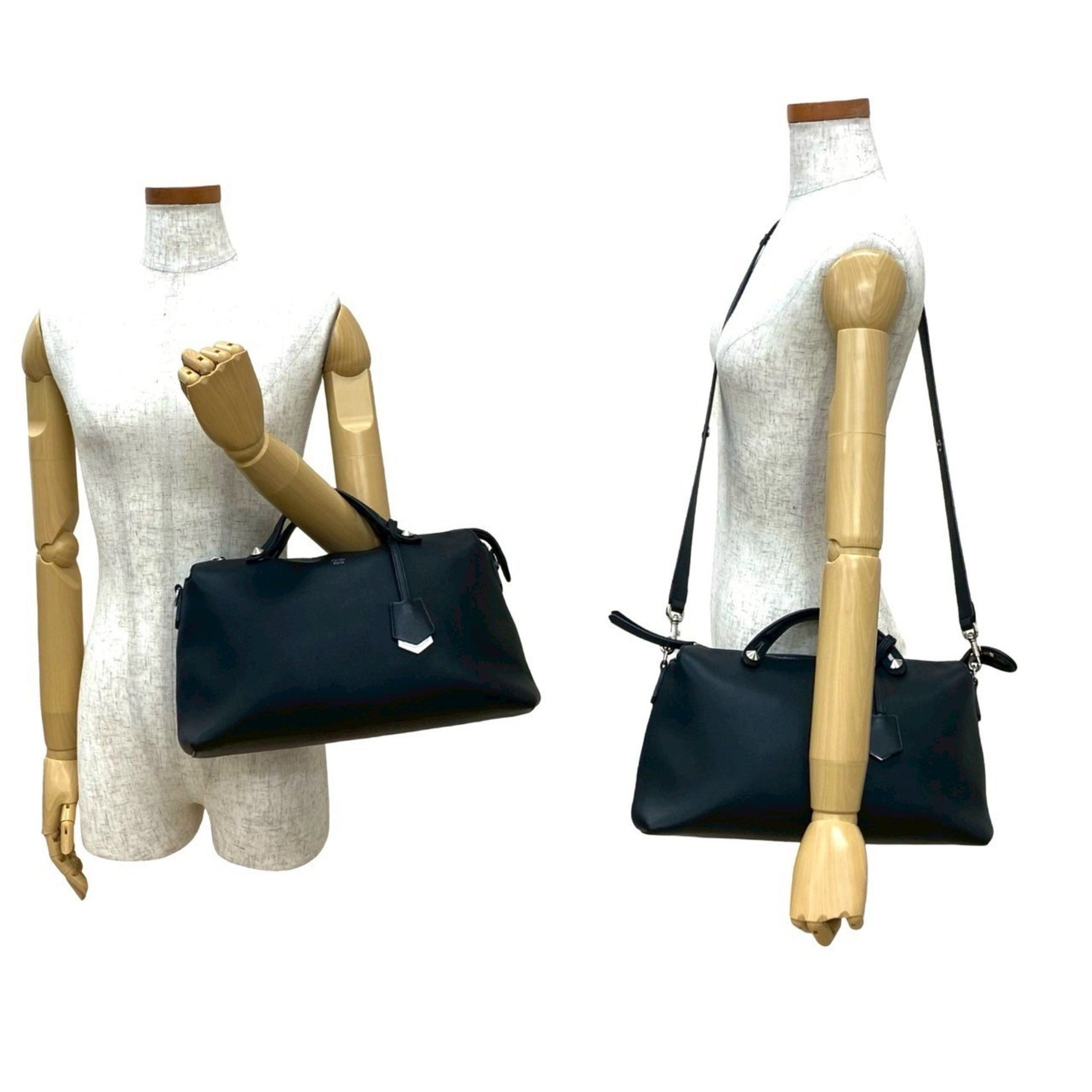 FENDI By the Way Large Leather Handbag, Mini Boston Bag, Shoulder
