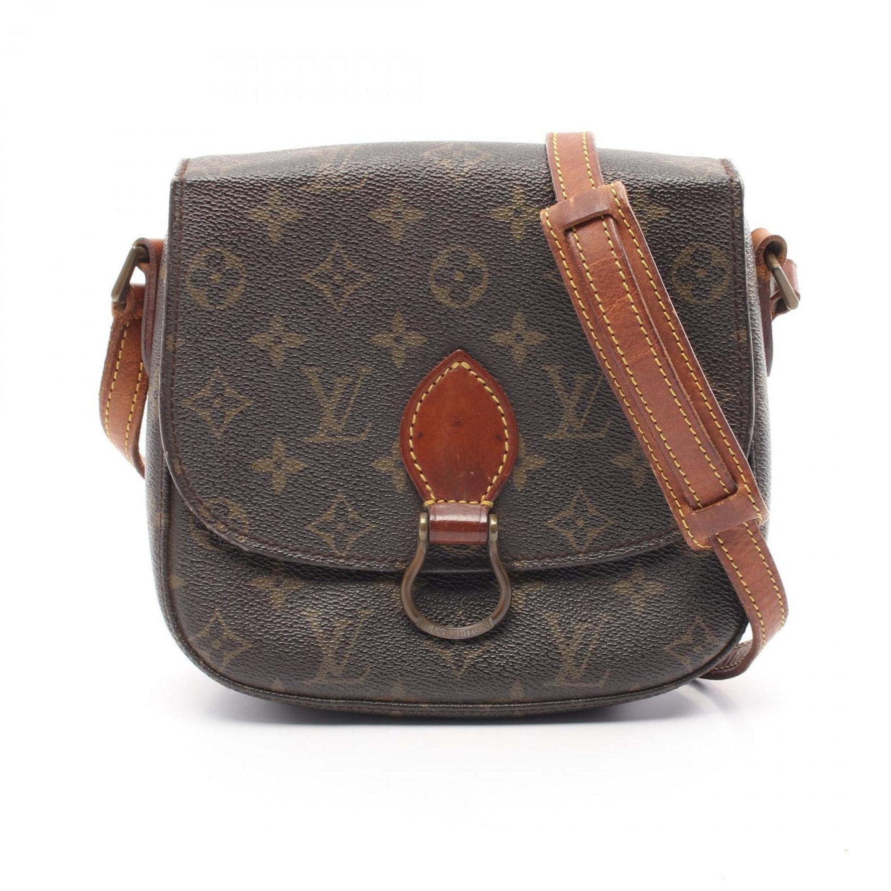 Louis Vuitton Saint-Cloud MM Shoulder Bag Coated Canvas Leather Monogram