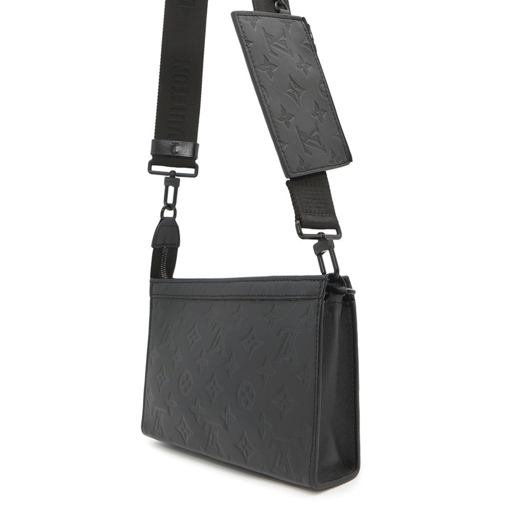 Louis Vuitton Shoulder Bag Monogram Shadow Gaston Wearable Wallet Black