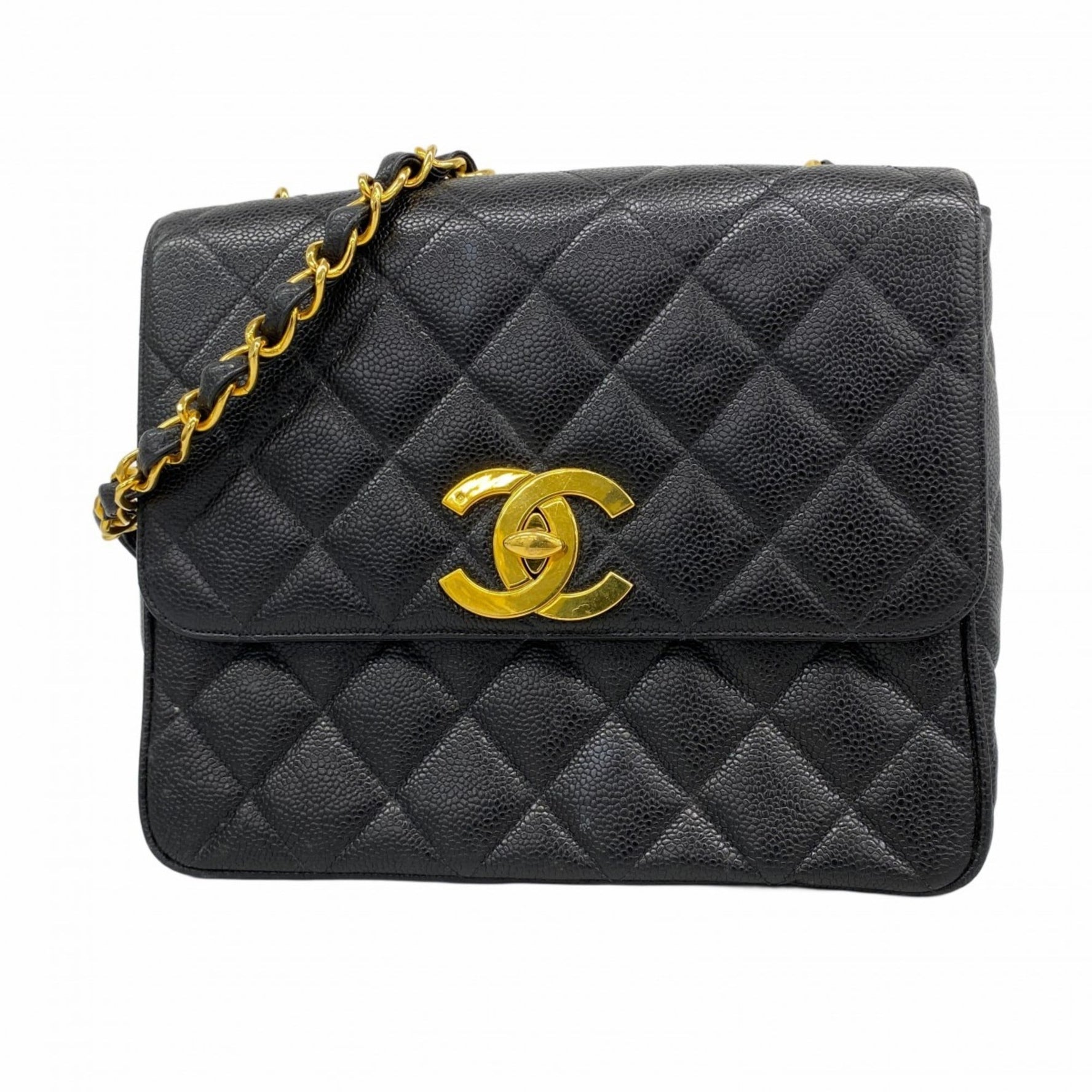 Chanel Matelasse Shoulder Bag with Chain, Caviar Skin