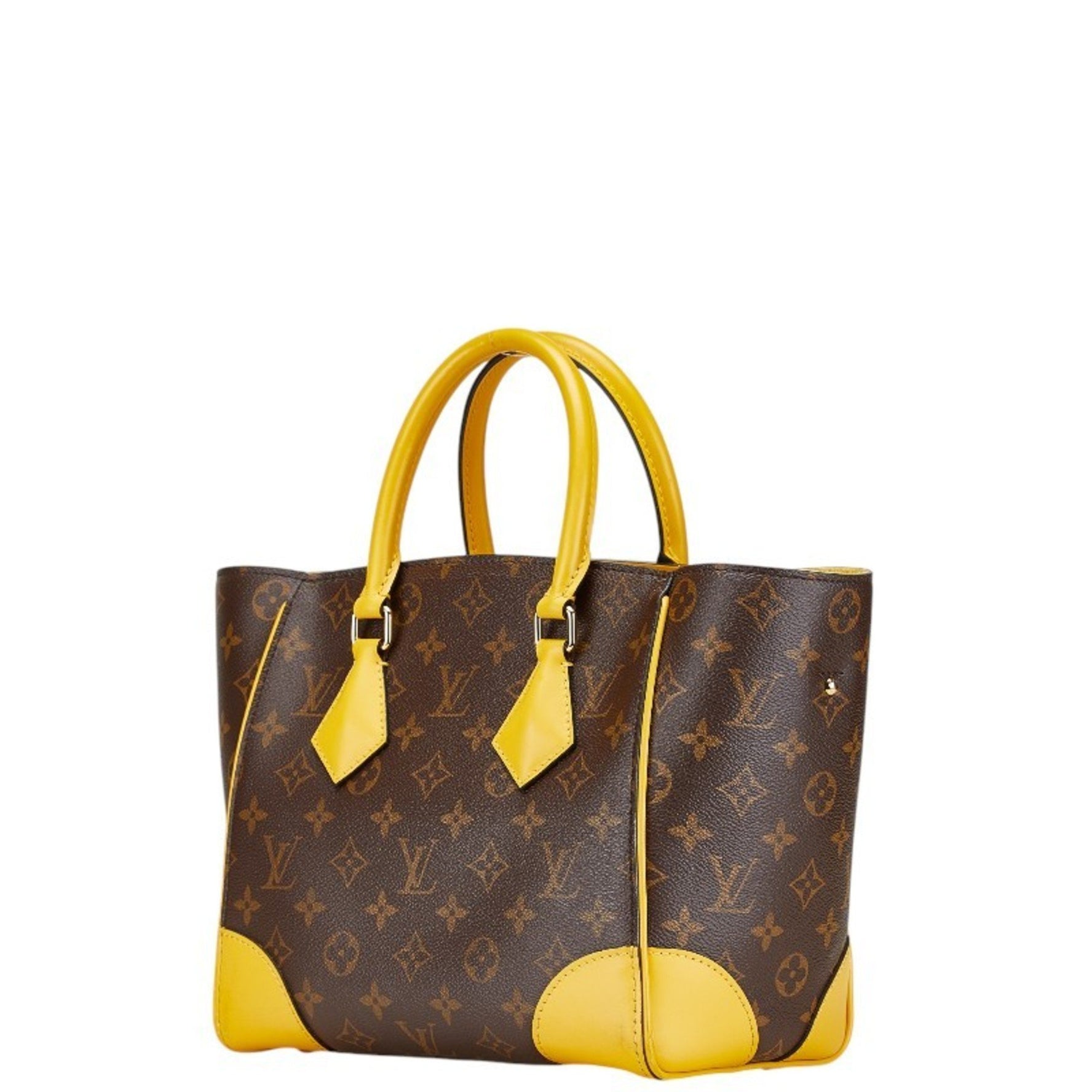 Louis Vuitton Monogram Phoenix PM Handbag Shoulder Bag Jonquil Yellow Brown PVC Leather