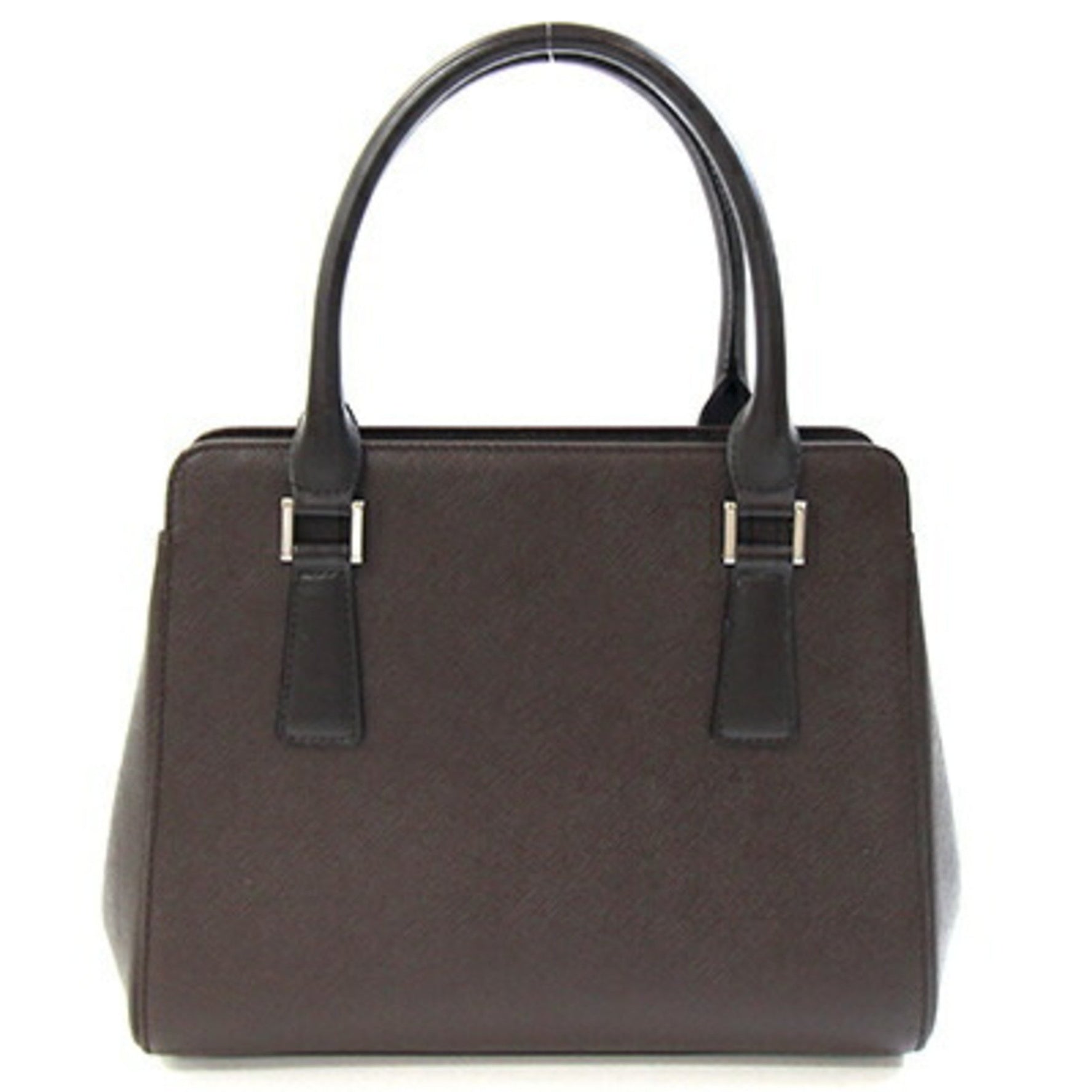 Burberry handbag in dark brown leather with Nova check pattern .