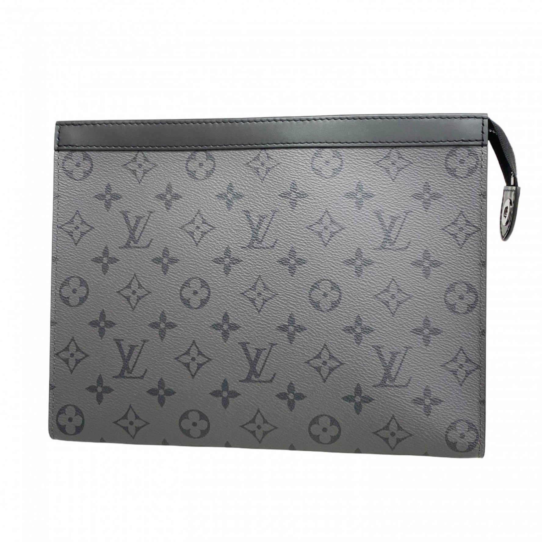 Louis Vuitton Monogram Eclipse Pochette Voyage Clutch Bag M69535 Gray Men's