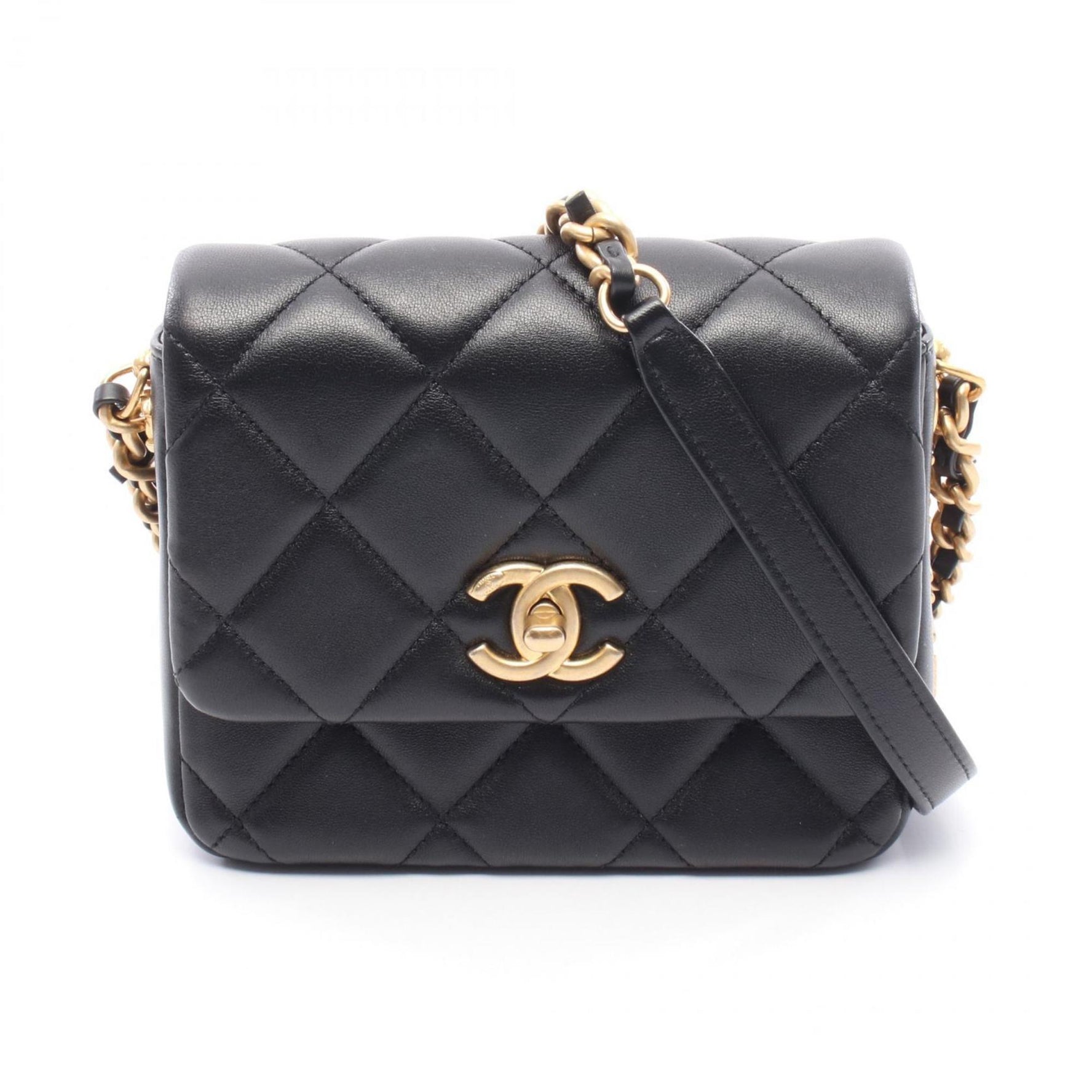 CHANEL Matelasse Shoulder Bag, Lambskin Leather