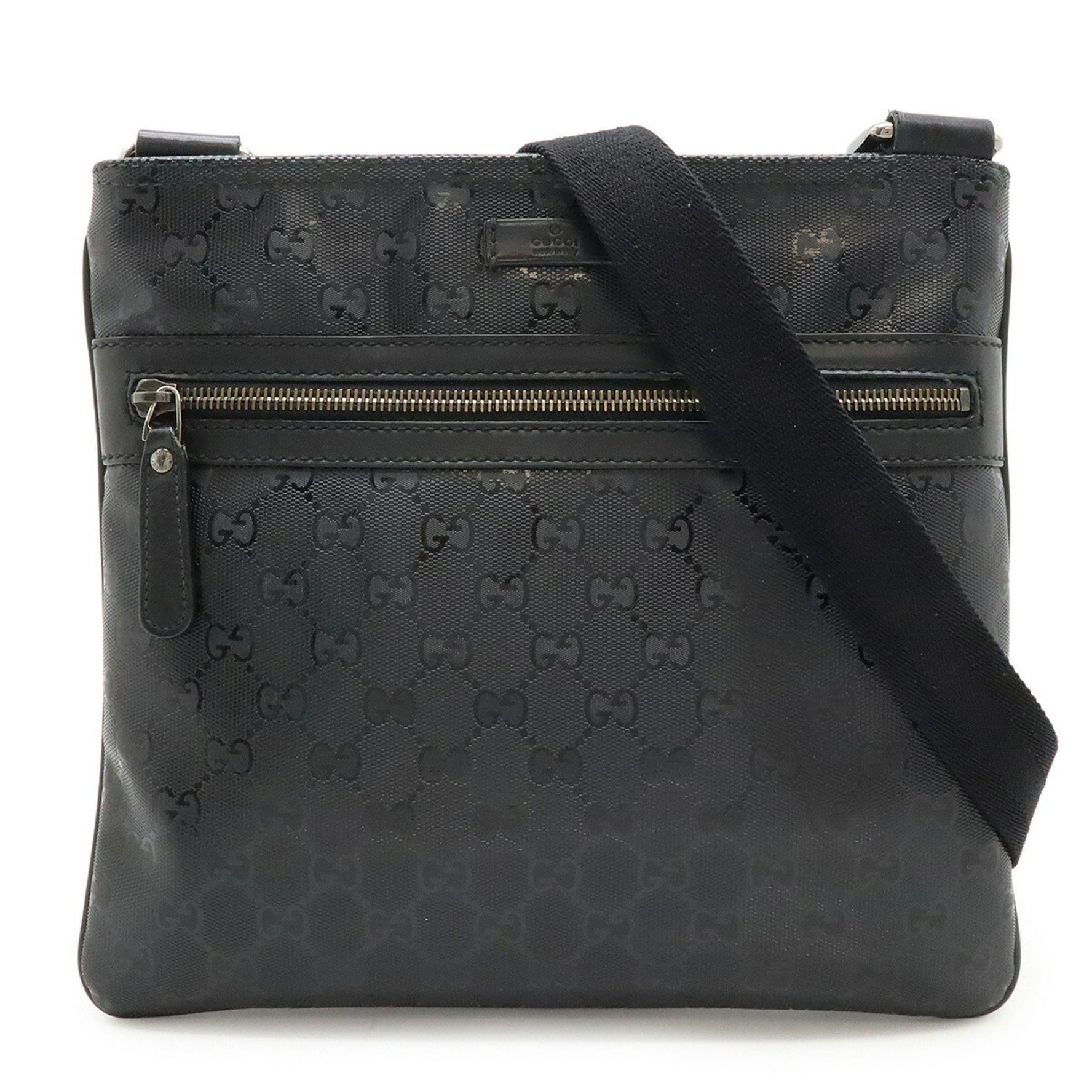 GUCCI GG Imprime Shoulder Bag in PVC and Leather