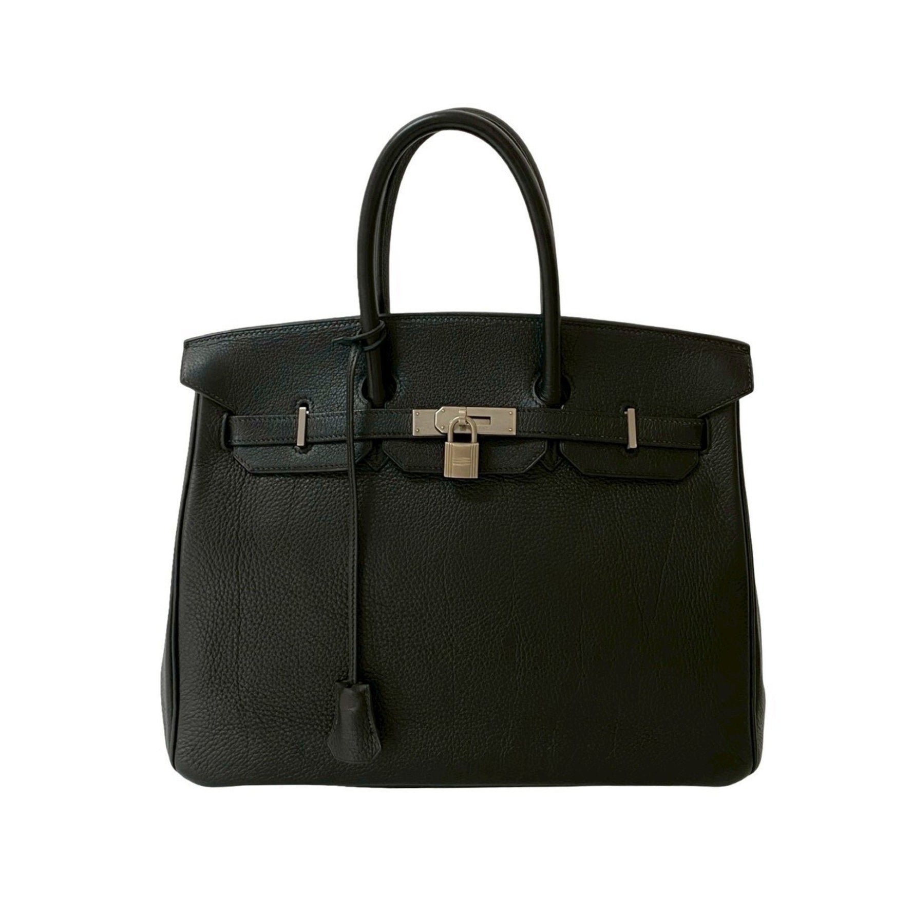 HERMES Birkin 35 Togo Leather Handbag Tote Bag Black