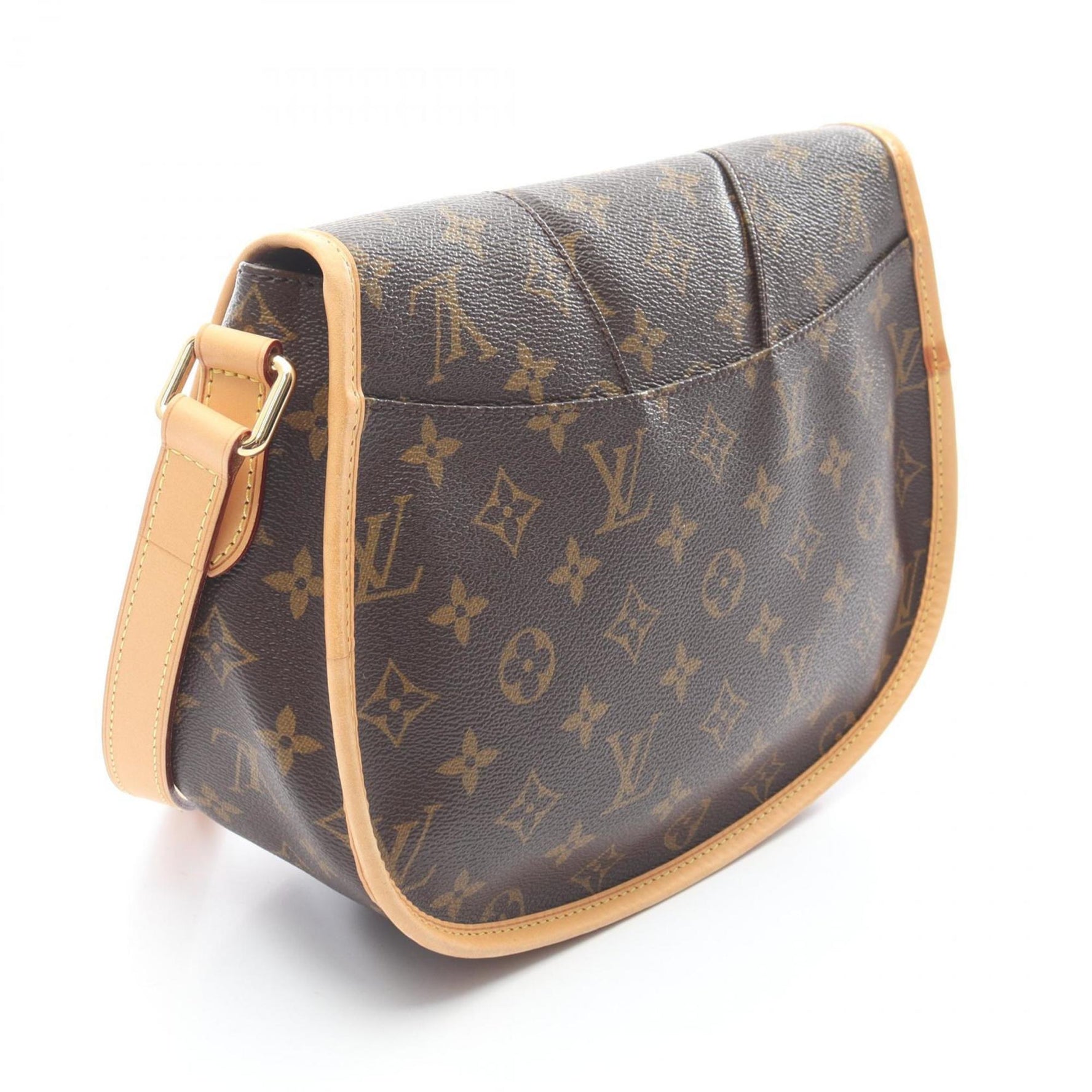 Louis Vuitton Menilmontant PM Monogram Shoulder Bag in Coated Canvas and Leather, Brown