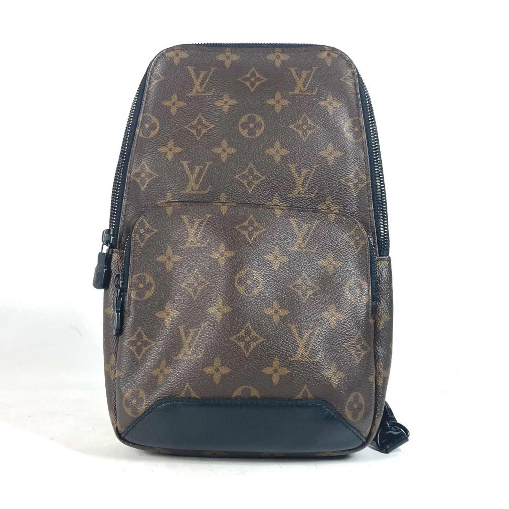 Louis Vuitton Monogram Macassar Avenue Sling Bag Crossbody Body Canvas Men's Brown