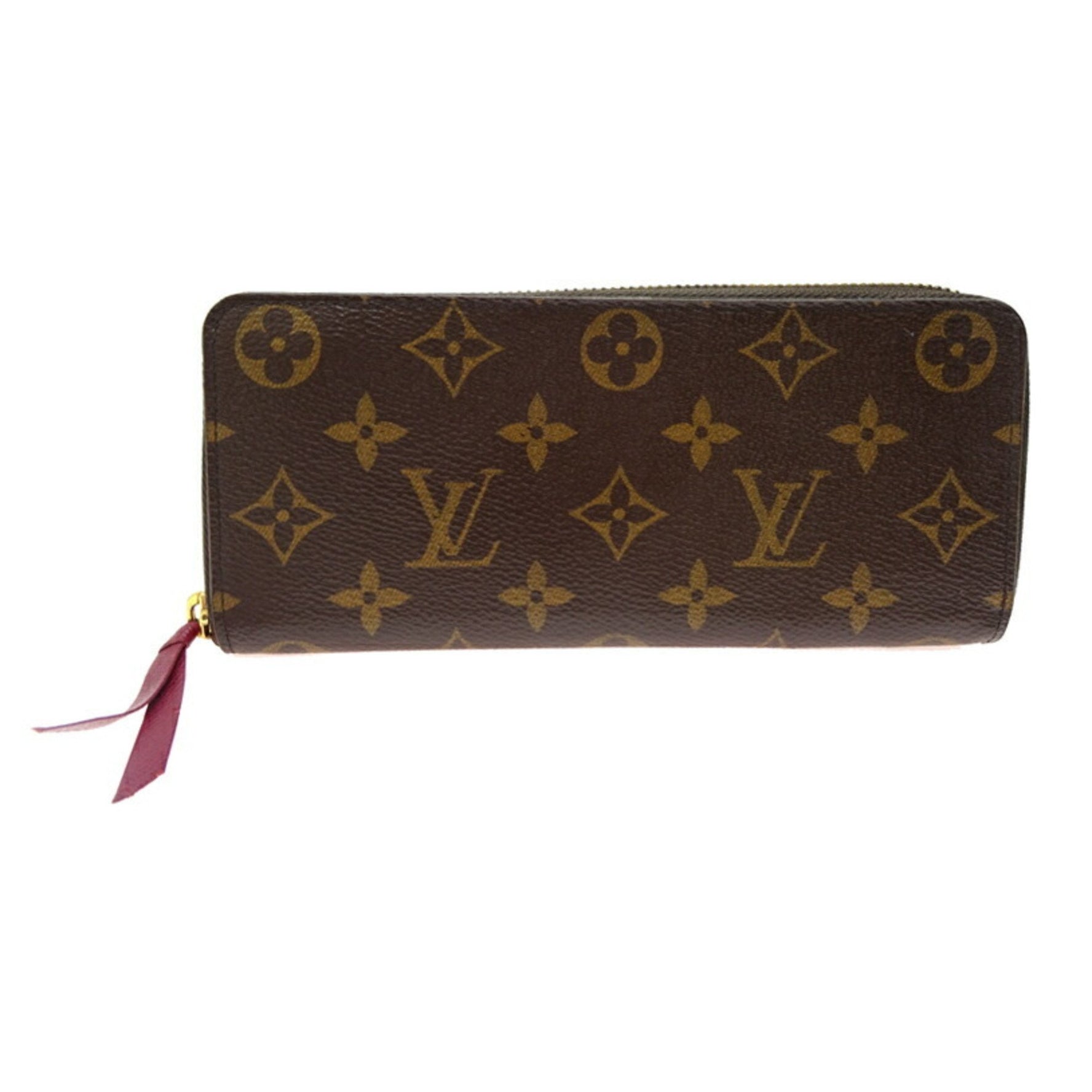 Louis Vuitton Portefeuille Clemence and Men's Long Wallet Monogram Fuchsia (Pink)