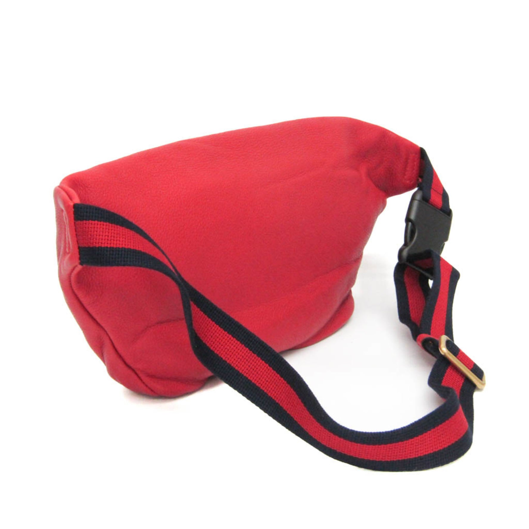 Gucci Logo Print Men,Women Leather Fanny Pack,Sling Bag Multi-color,Red Color