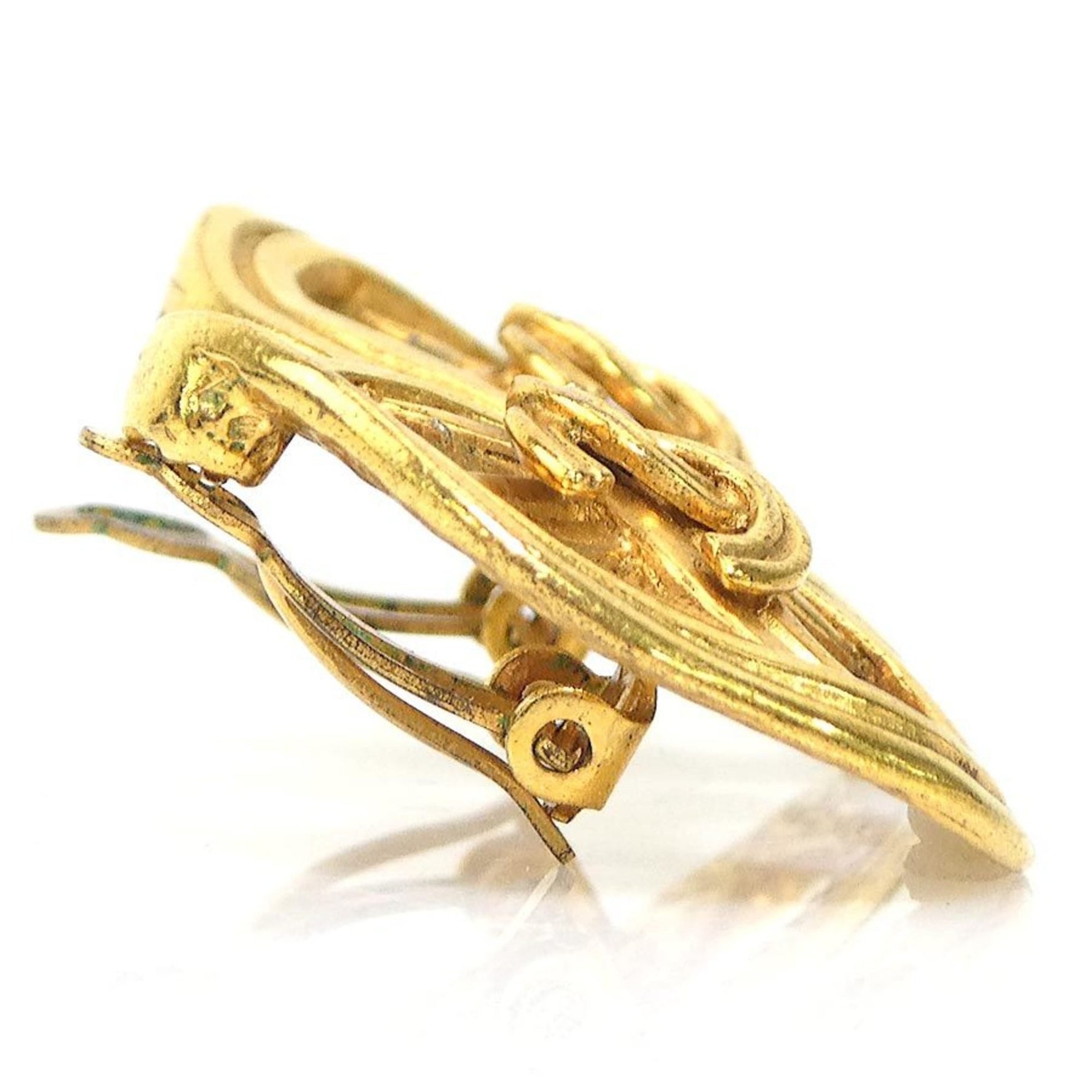 CHANEL Coco Mark Metal Earrings