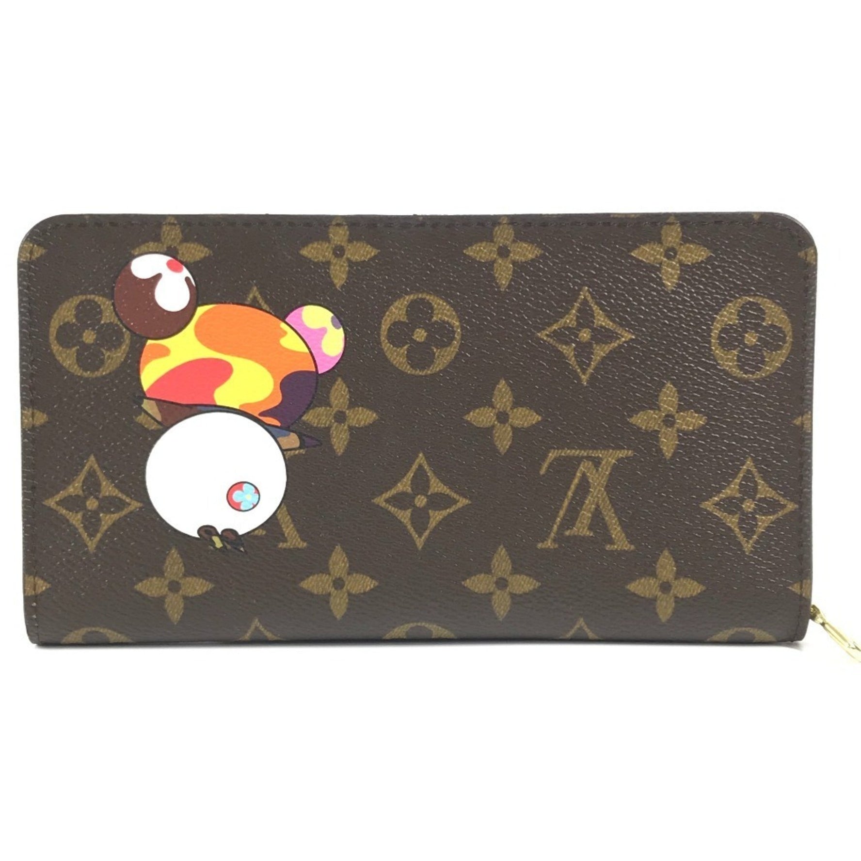 Louis Vuitton Monogram Panda Takashi Murakami Portemone Zip Long Wallet Round Zipper Canvas Like New