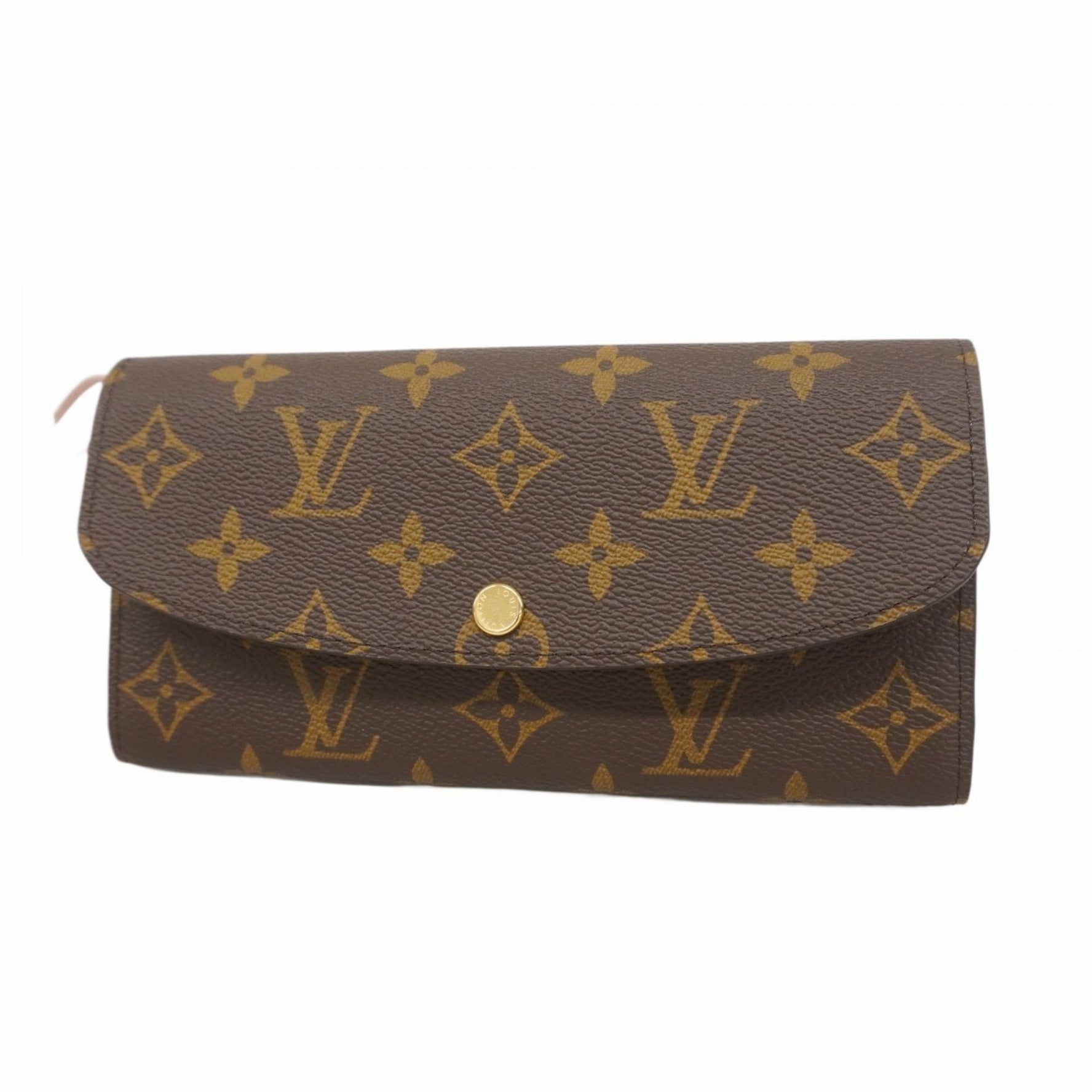 Louis Vuitton Monogram Portefeuille Emilie Long Wallet Brown Rose Ballerine