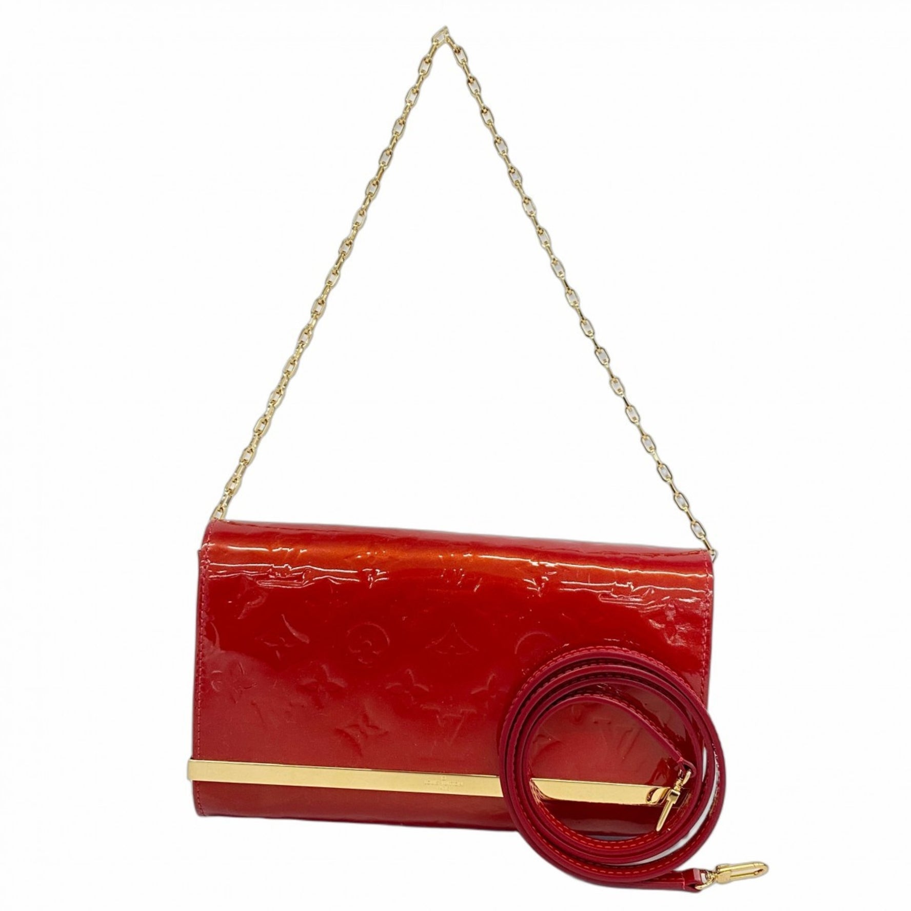 Louis Vuitton Vernis Clutch Anna M90095 Pomme d'Amour Handbag for Women