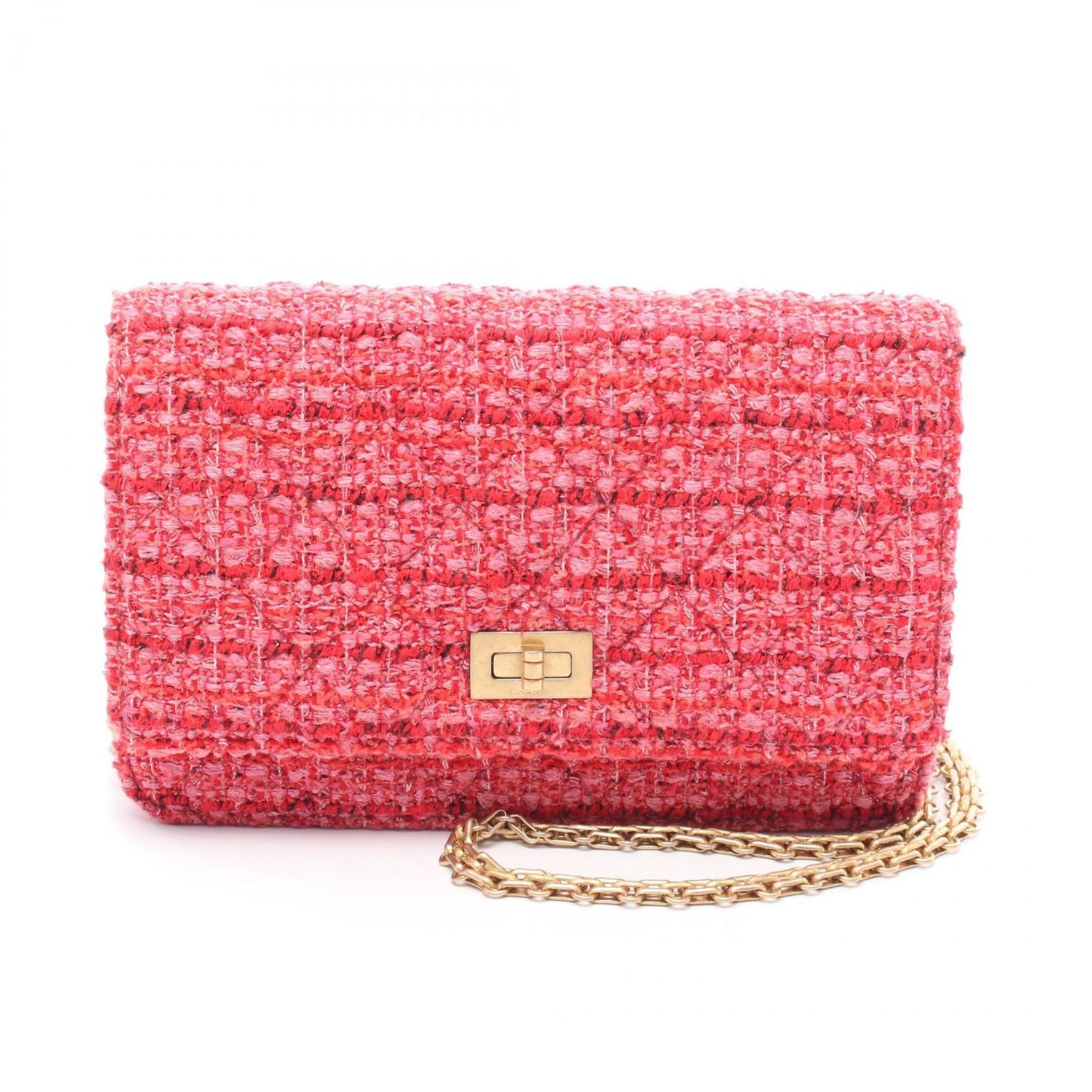 CHANEL 2.55 Matelasse Shoulder Bag, Fabric, Red