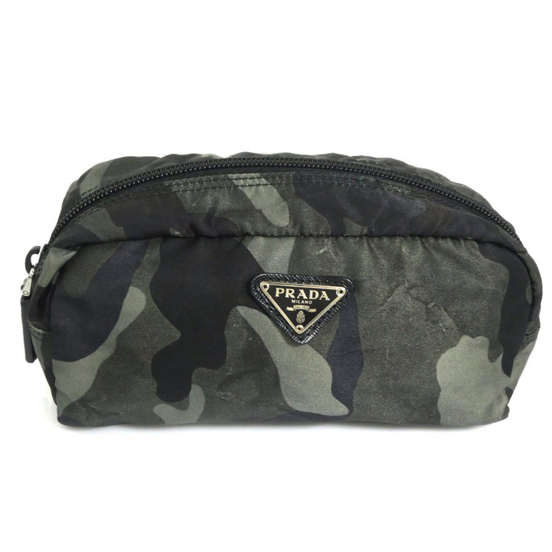 Prada PRADA Pouch Bag Nylon Khaki x Black Men's Women's h31463g