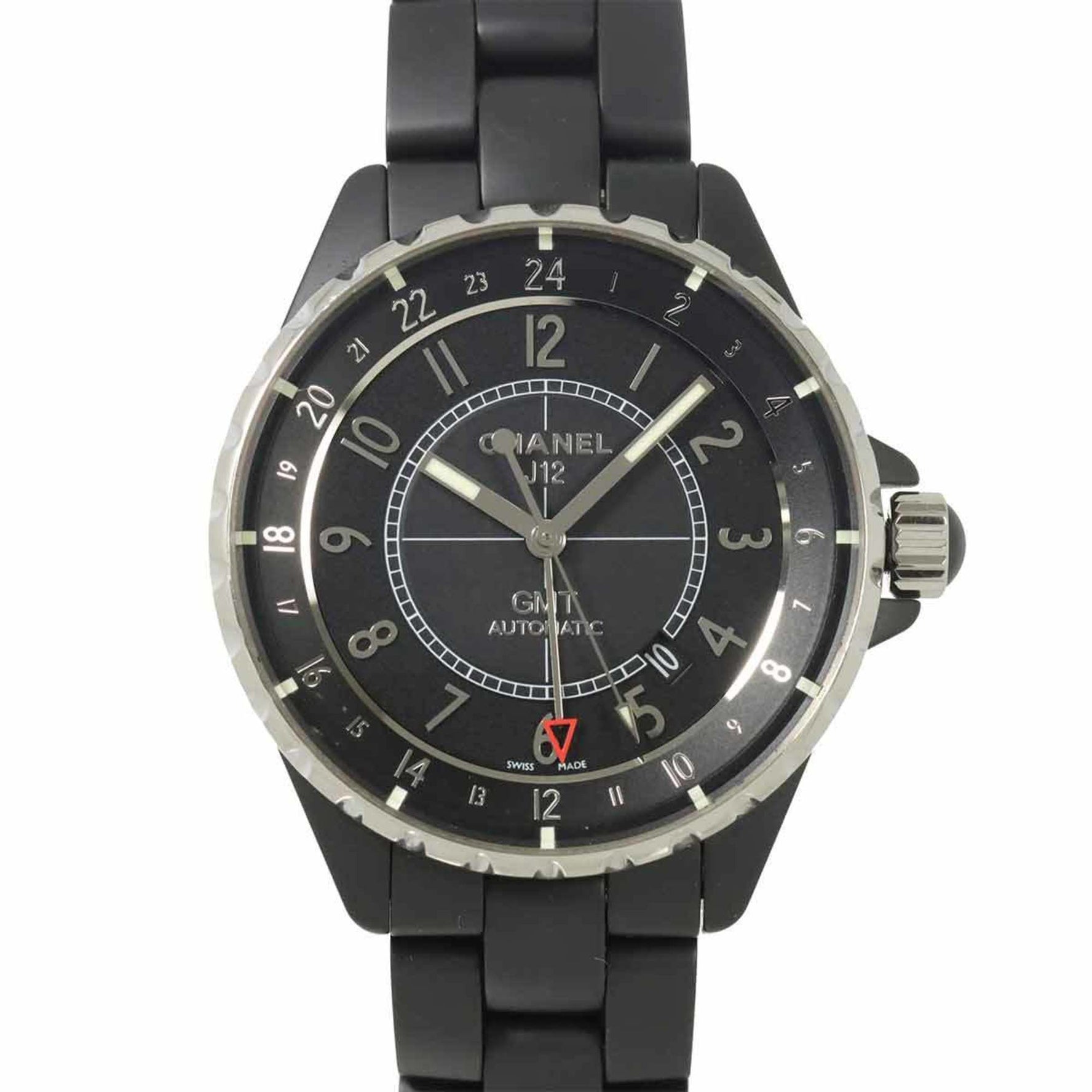 Chanel GMT Watch with Date Display, Matte Black Ceramic, Automatic