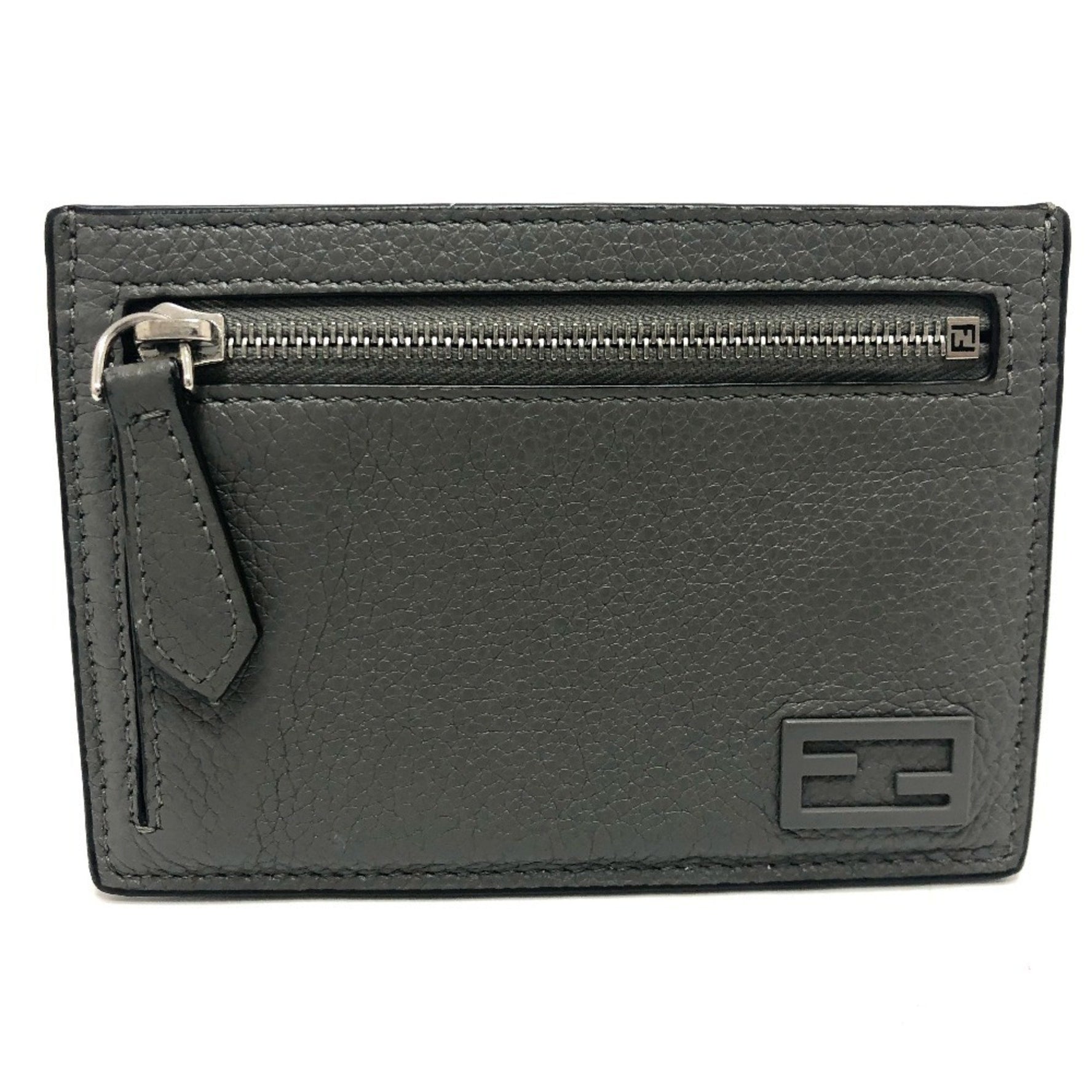 FENDI FF Baguette Coin Case, Card Leather