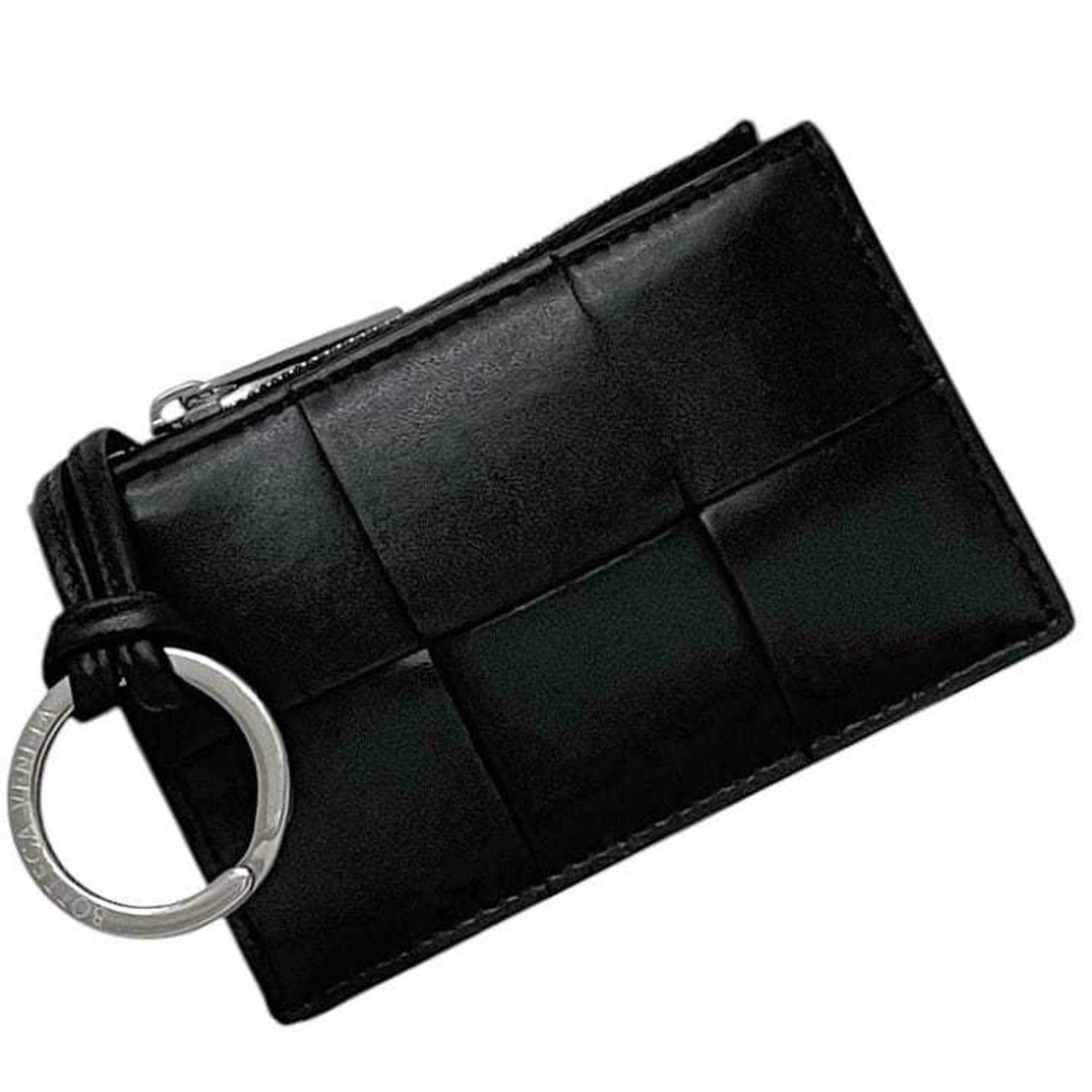 Bottega Veneta coin case dark green khaki cassette leather BOTTEGA VENETA purse mini pouch wallet unisex