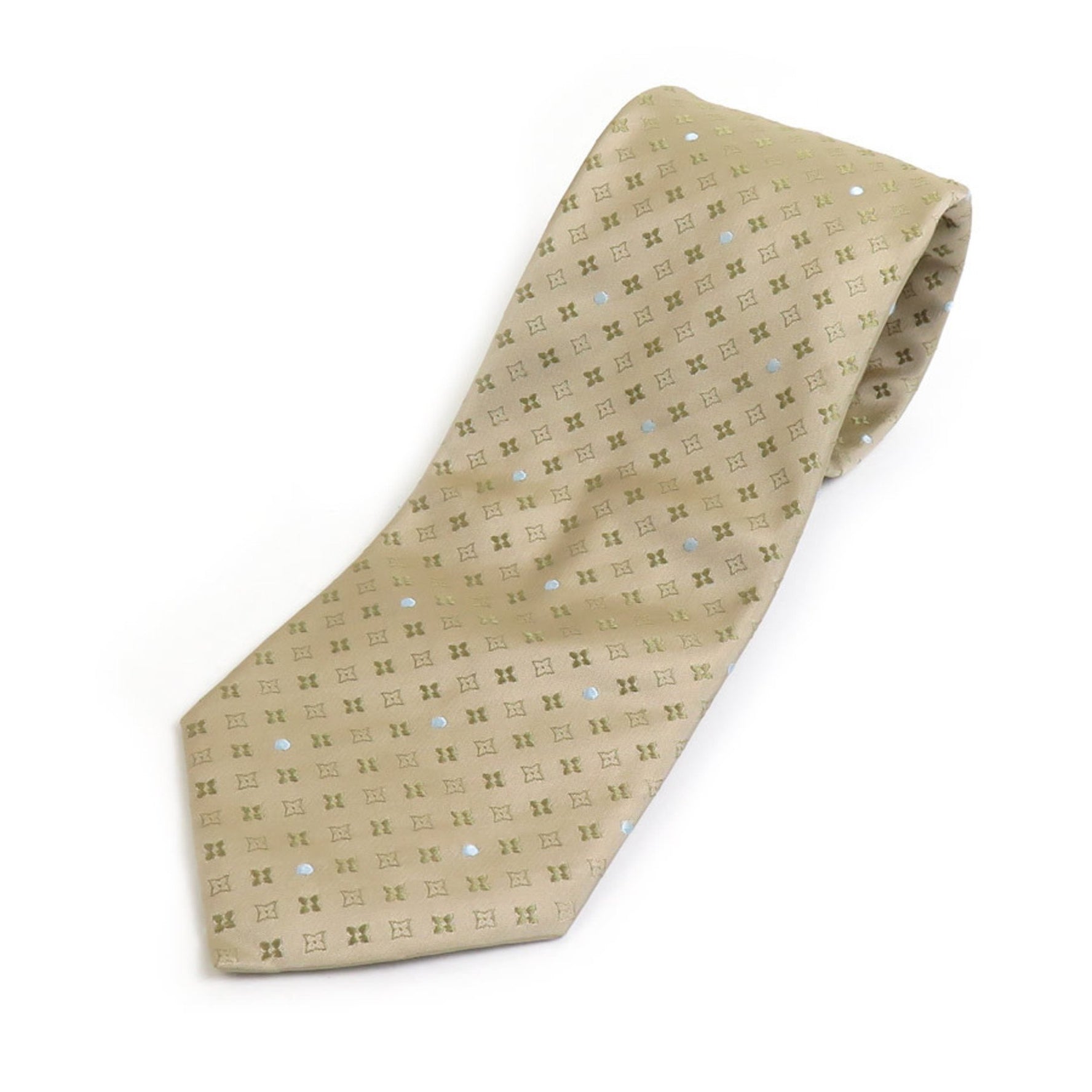 Louis Vuitton Silk Khaki Brown Necktie for Men h30936g