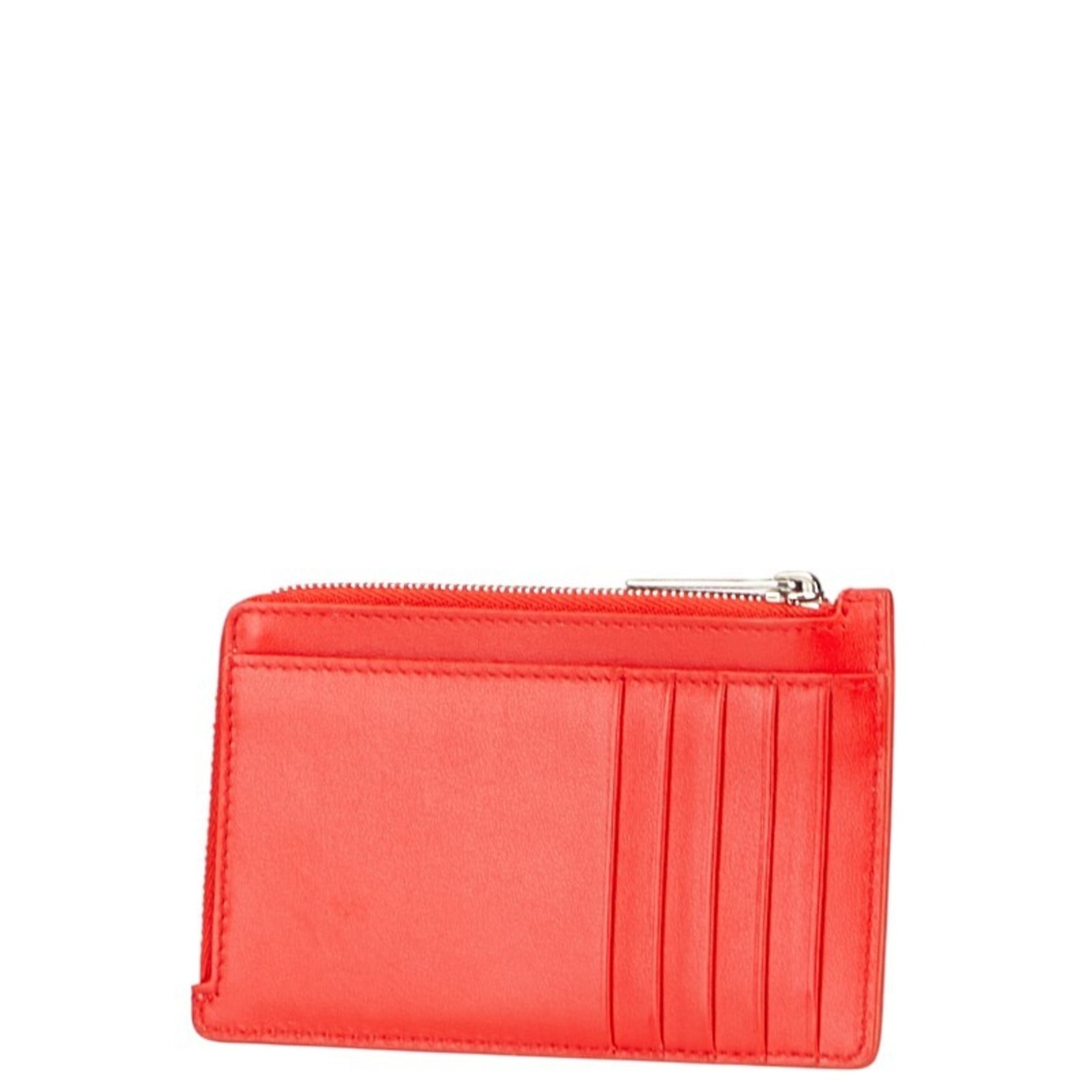 Balenciaga Fragment Case, Coin Card Case 736734, Red Leather, Women's