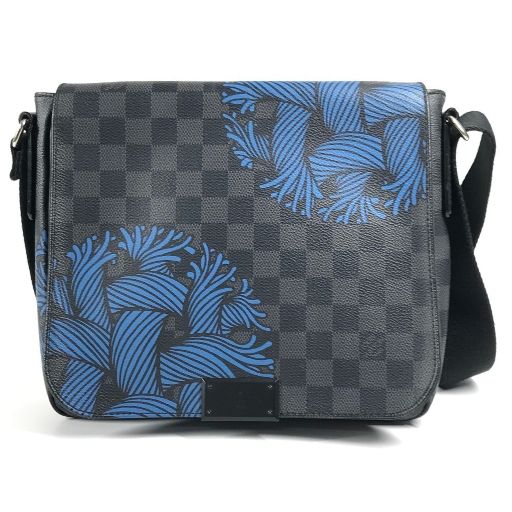 LOUIS VUITTON Damier Graphite District PM Christopher Nemeth Rope Motif Messenger Bag Flap Shoulder Canvas Black