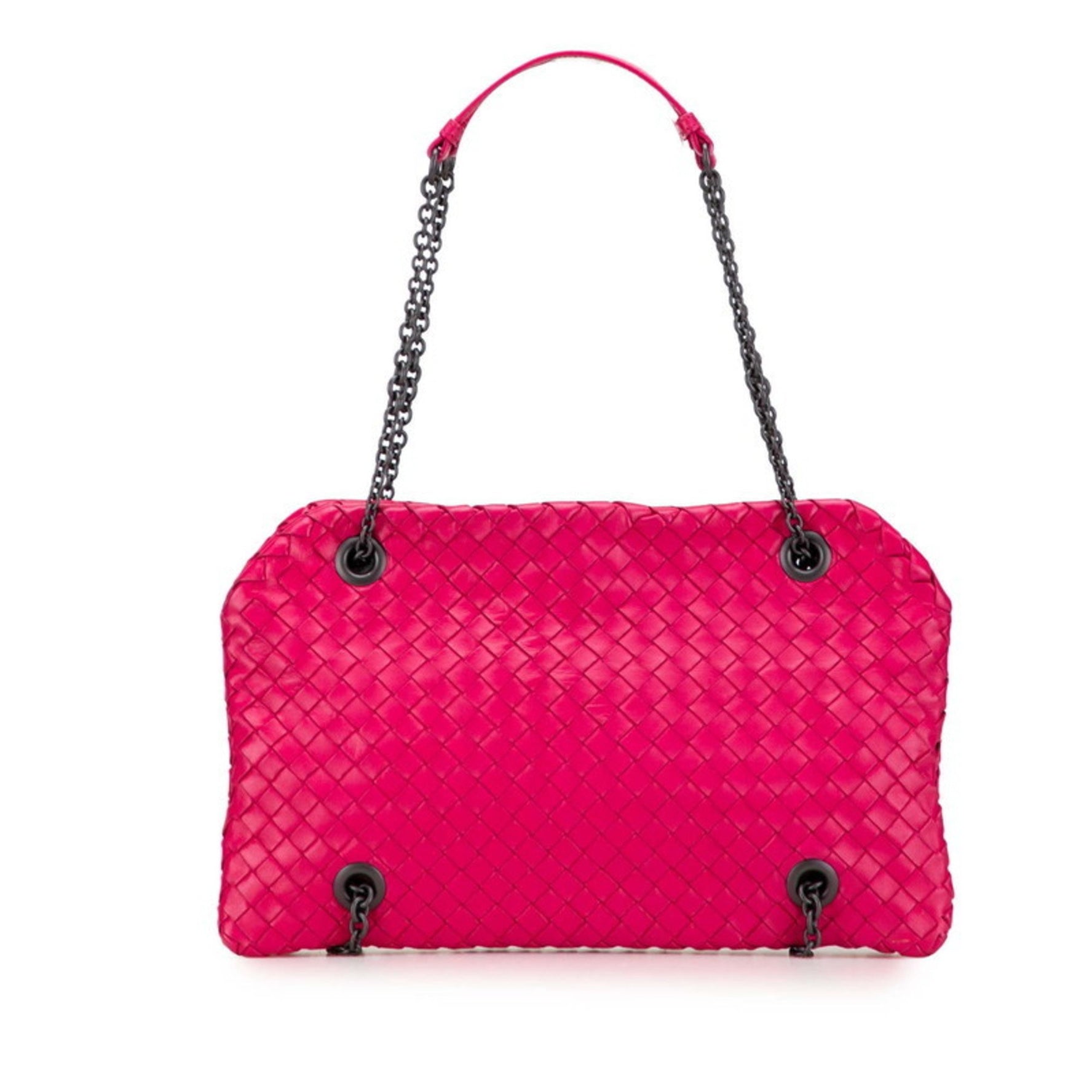 Bottega Veneta Intrecciato Chain Shoulder Bag in Leather