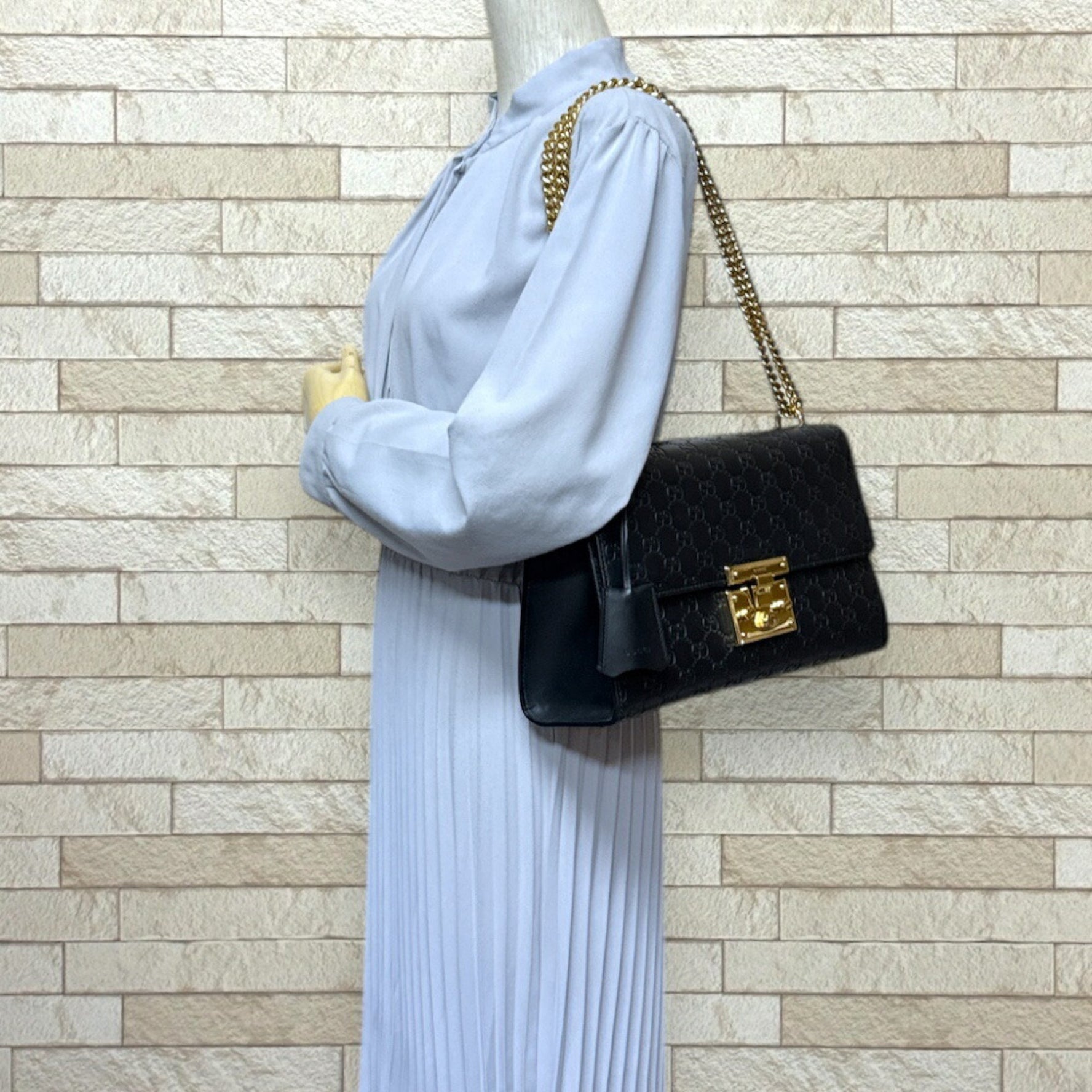 Gucci Guccissima Shoulder Bag Leather