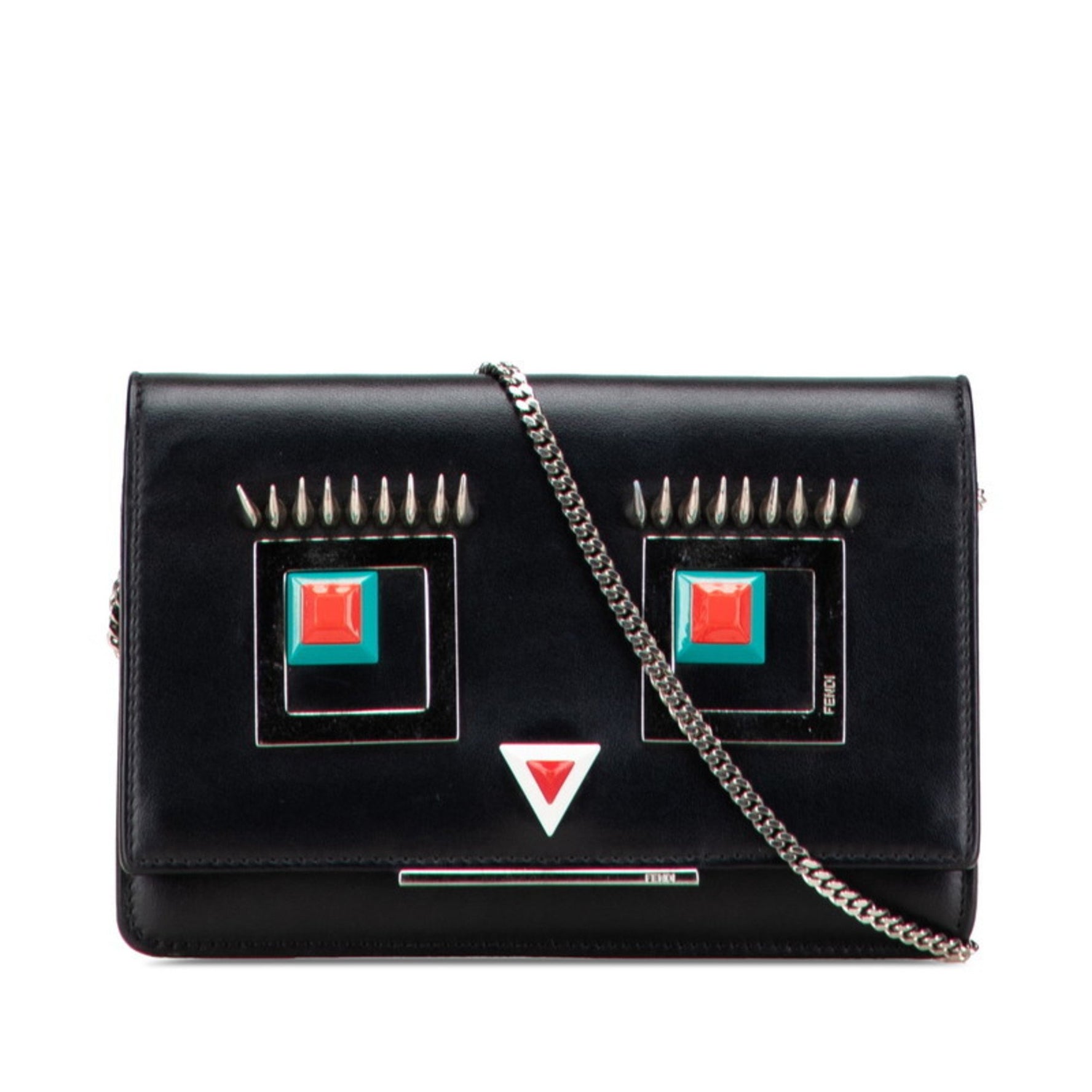 Fendi Monster Hypnotize Chain Wallet Bag/Shoulder Bag Leather
