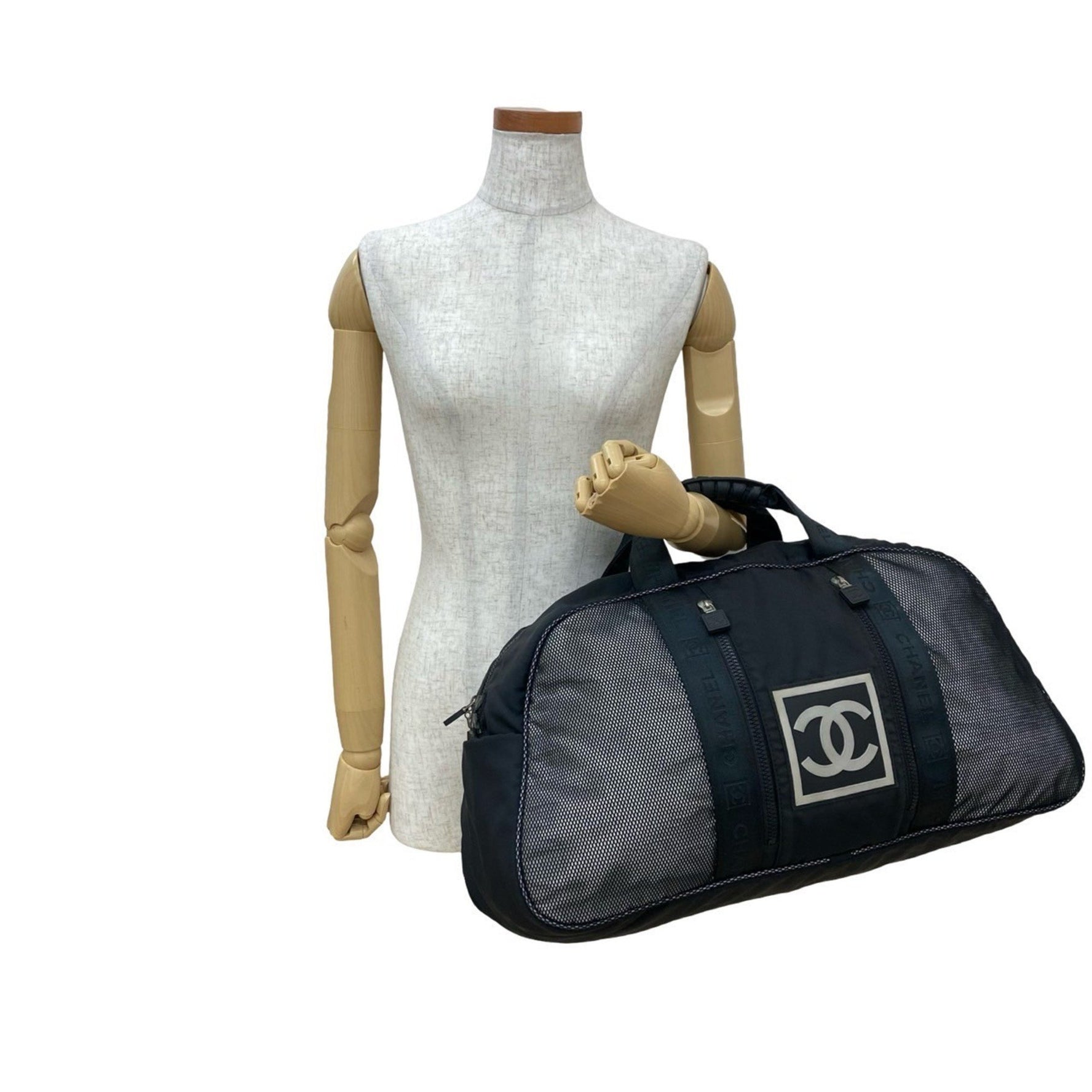 CHANEL Sport Line Coco Nylon and Rubber Boston/Shoulder Bag
