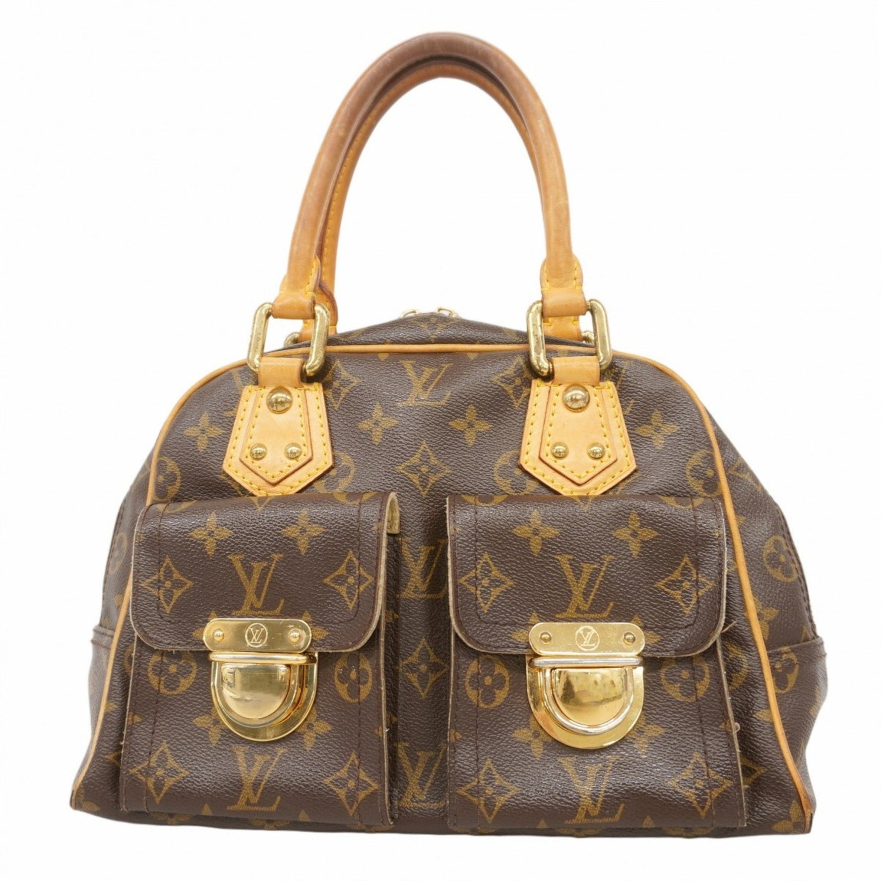 Louis Vuitton Monogram Manhattan PM Handbag M40026 Brown Women's