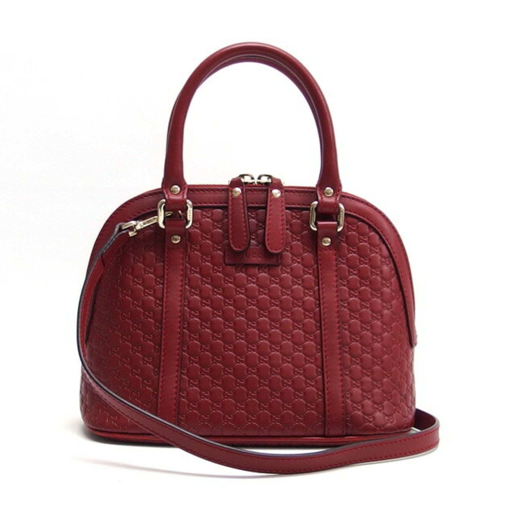 Gucci Small Shoulder Bag Micro Guccissima Red