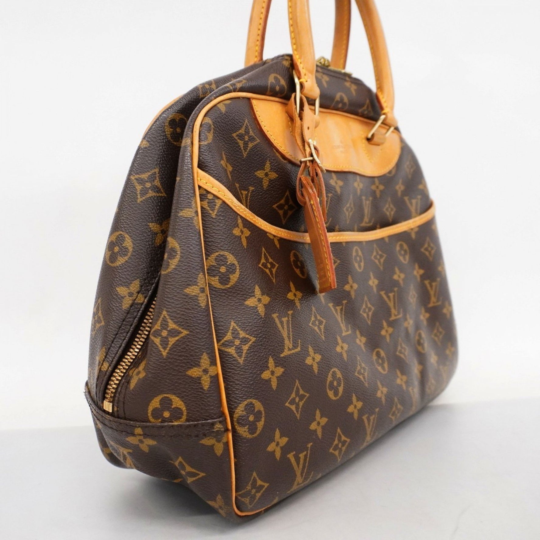 Louis Vuitton Monogram Deauville Handbag M47270 Brown Women's
