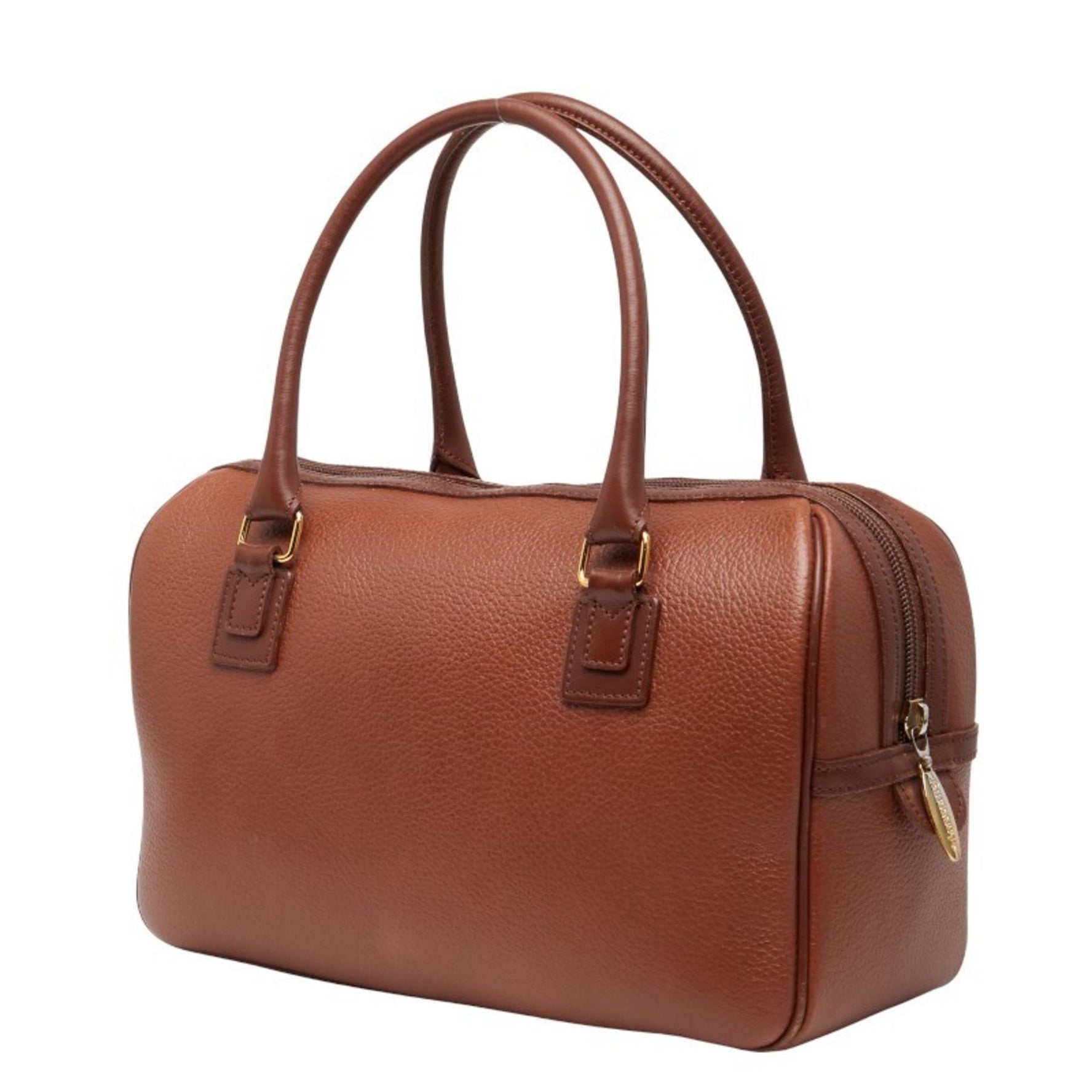 Burberry Nova Check Shadow Horse Boston Bag in Leather