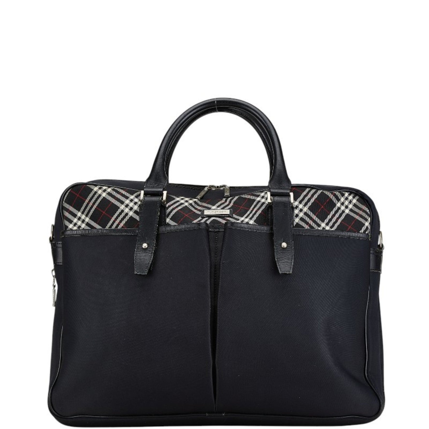 Burberry Nova Check Business Bag in Nylon and Leather