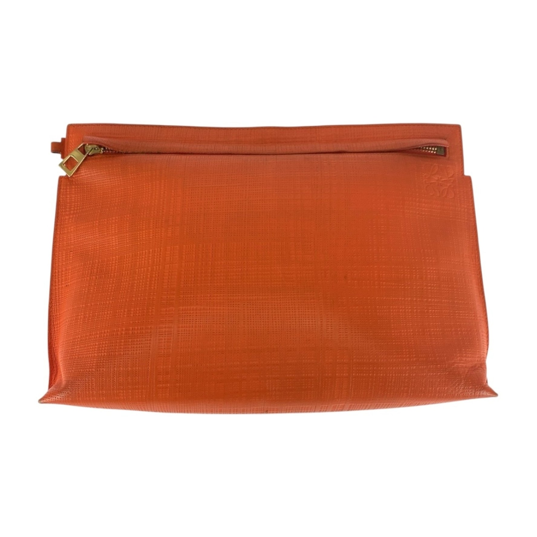 LOEWE Anagram Leather Clutch Bag with Gold Hardware, 101 88