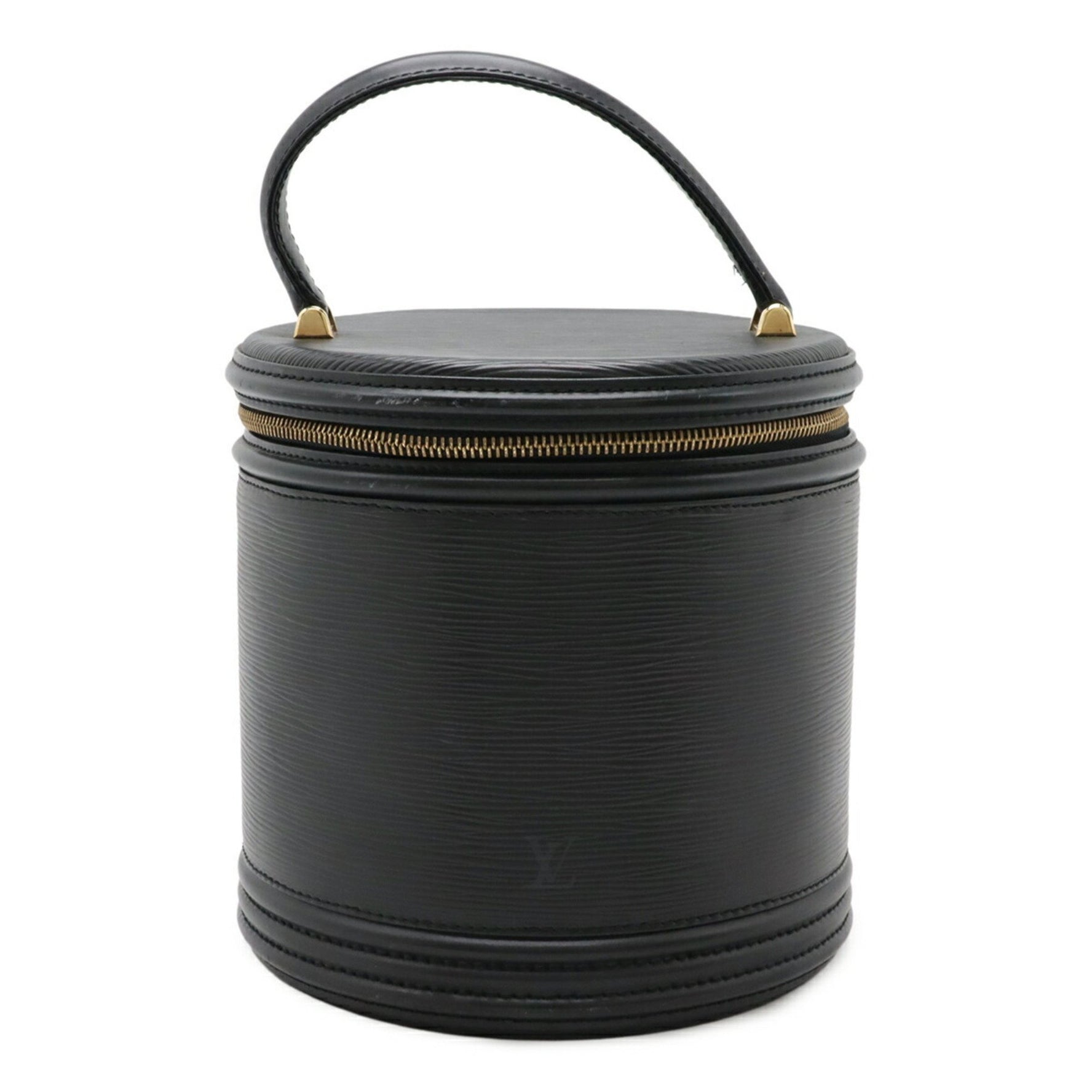 Louis Vuitton Epi Cannes Handbag Vanity Bag Leather Noir Black