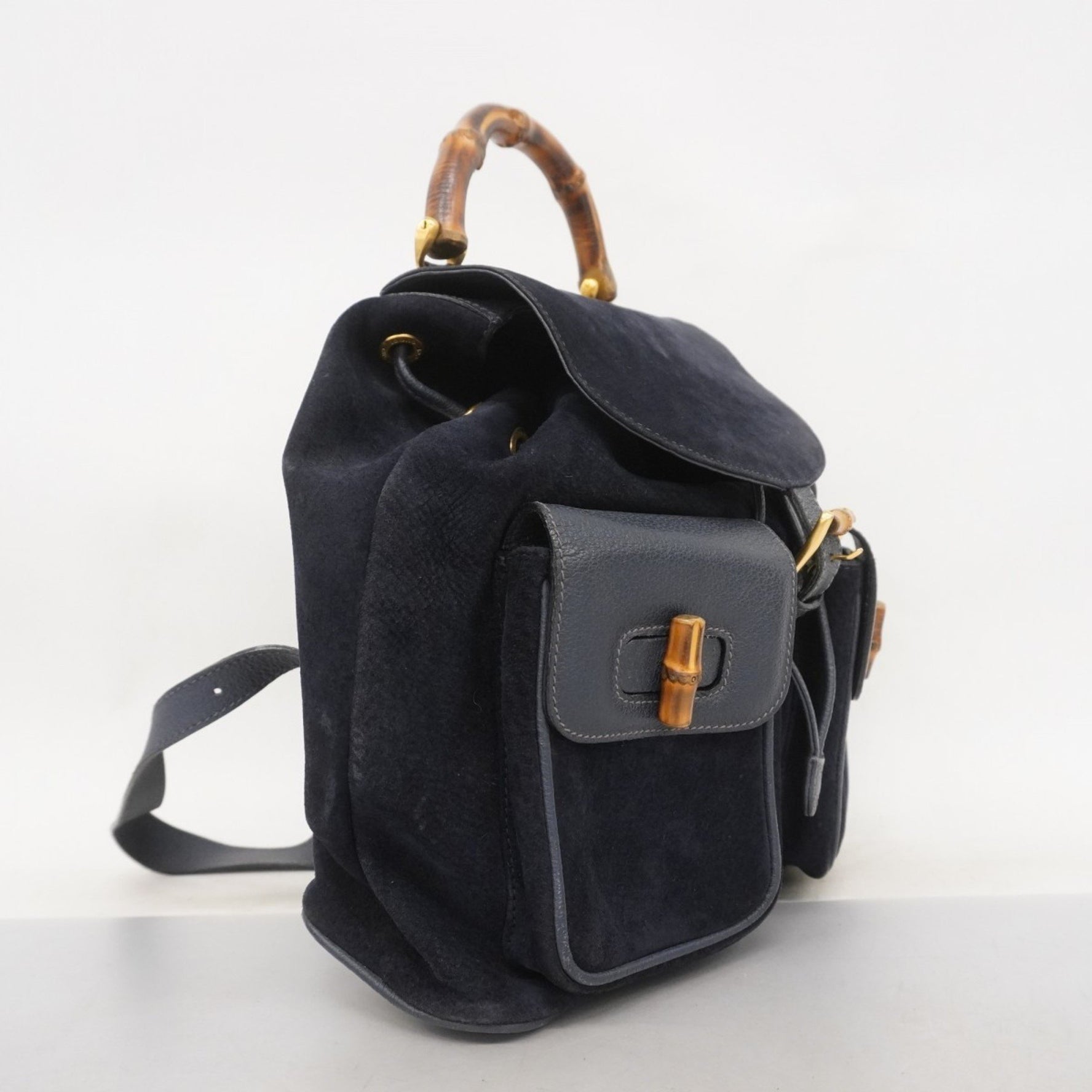 Gucci Bamboo Backpack 003 58 0016 in Suede