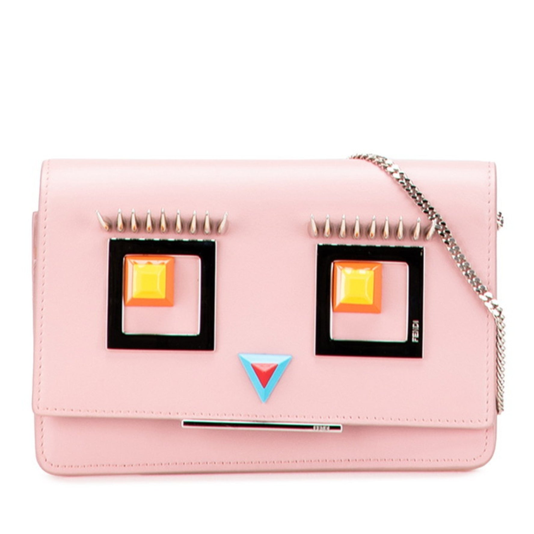 Fendi Hypnotize Chain Shoulder Bag/Wallet Bag Pink Multicolor Leather