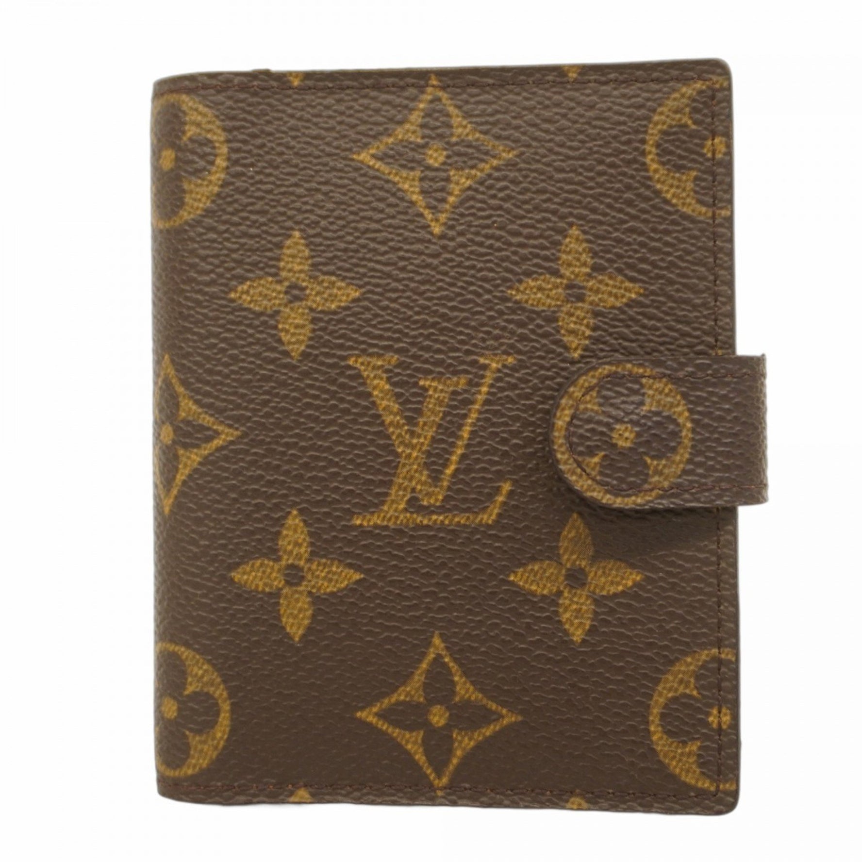 Louis Vuitton Monogram Agenda Mini Planner Cover R20007 Brown Women's
