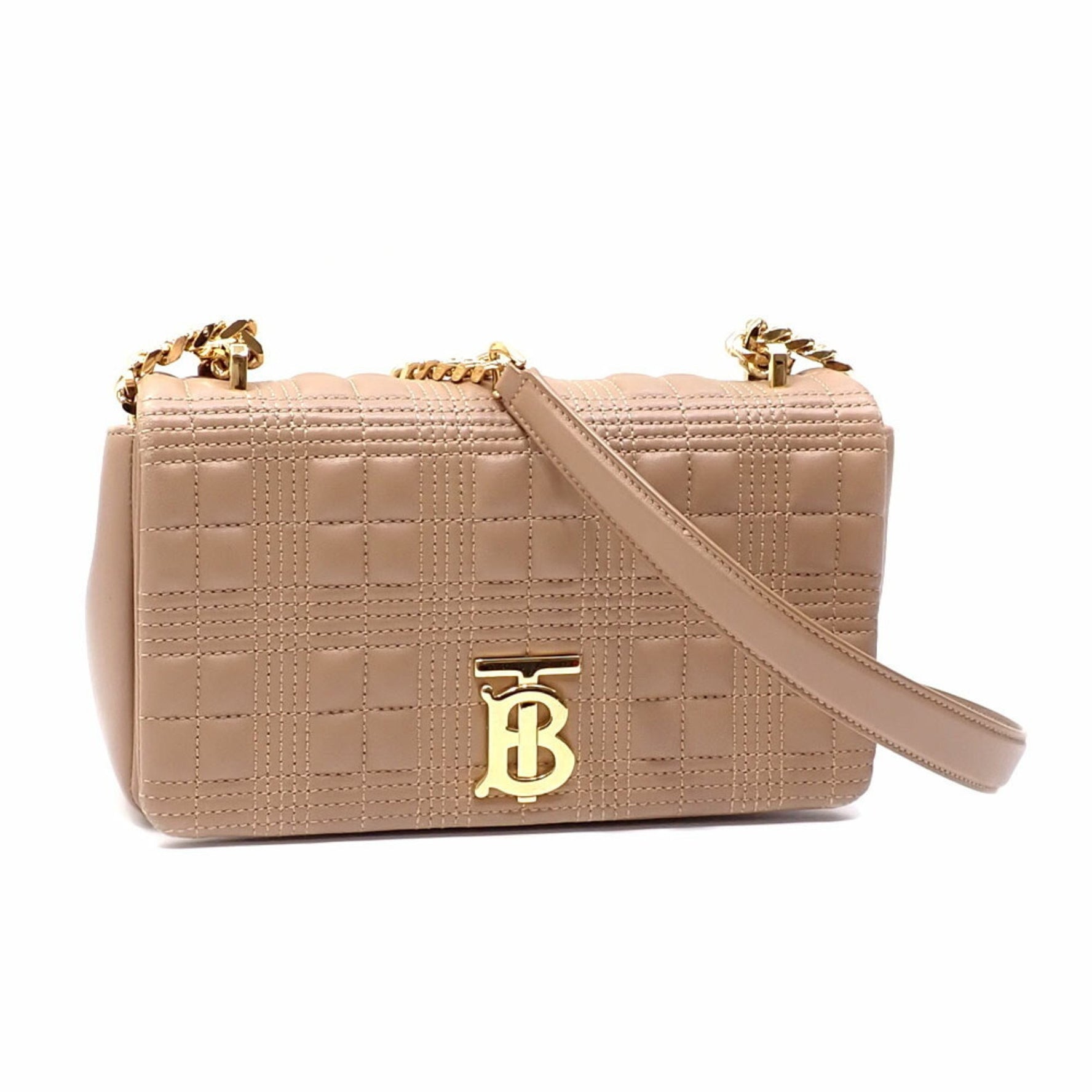 Burberry Small Quilted Chain Shoulder Bag, Laura, Leather
