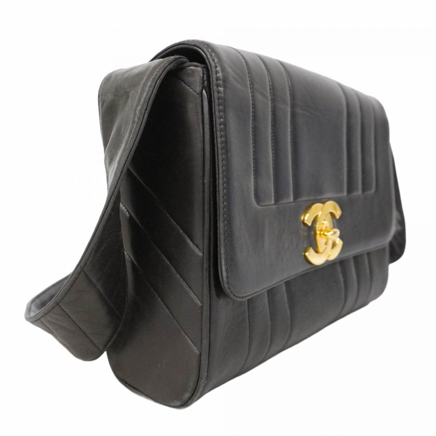 Chanel Mademoiselle Shoulder Bag, Lambskin, Black, Women's